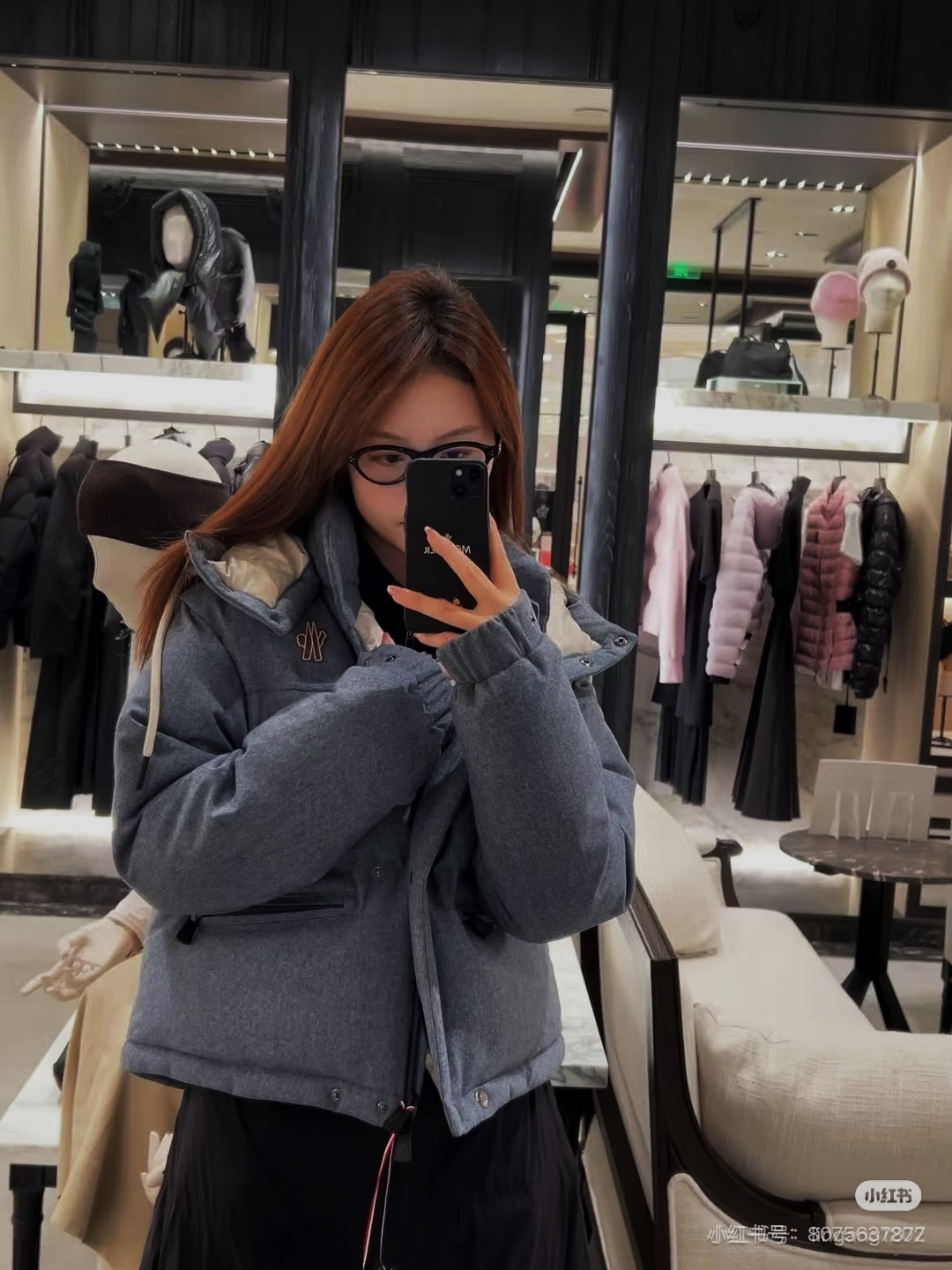 Monc 26fw detachable sleeve down jacket