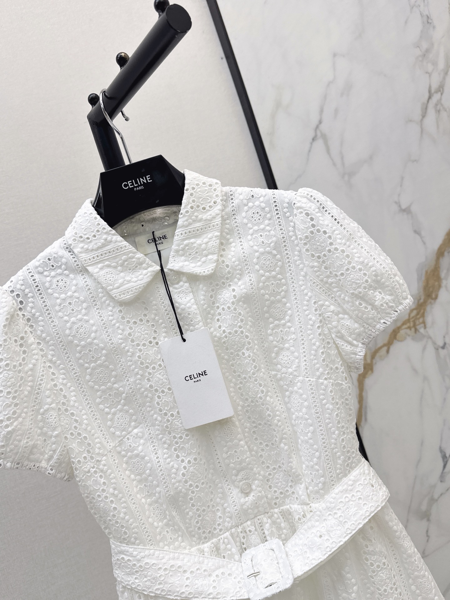 Celi 26ss hollowhollow shirt dress