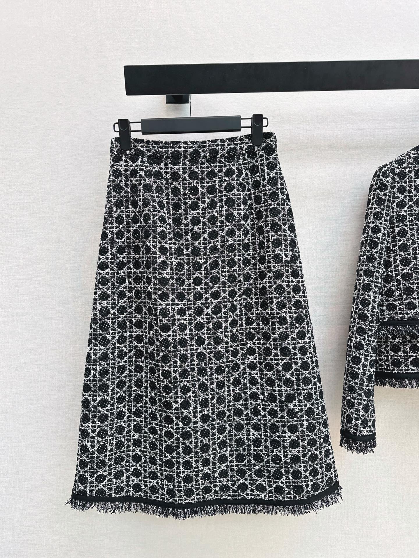 CD 26fw check woven skirt