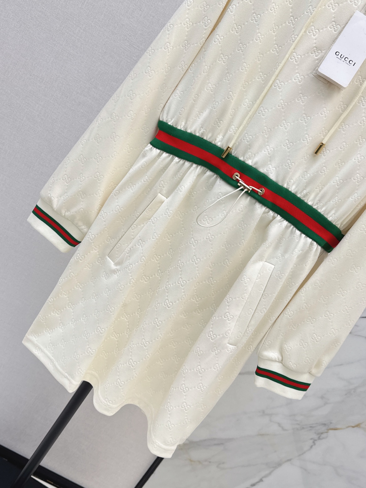 Guc 26fw jacquard hooded dress