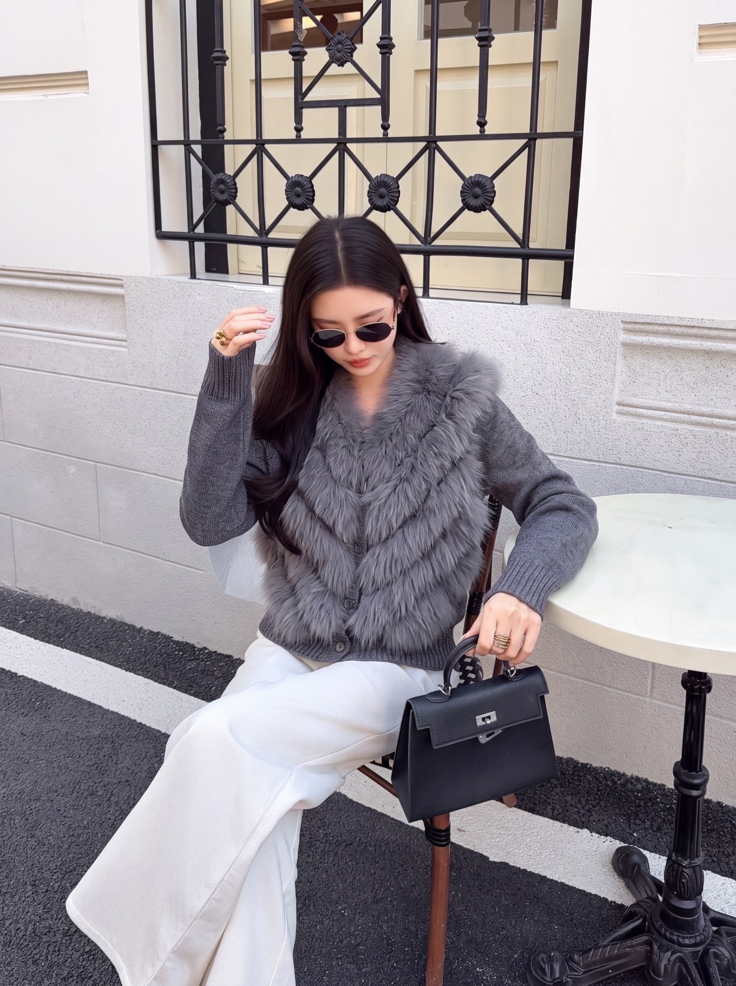 Fen 26fw wool knit jacket
