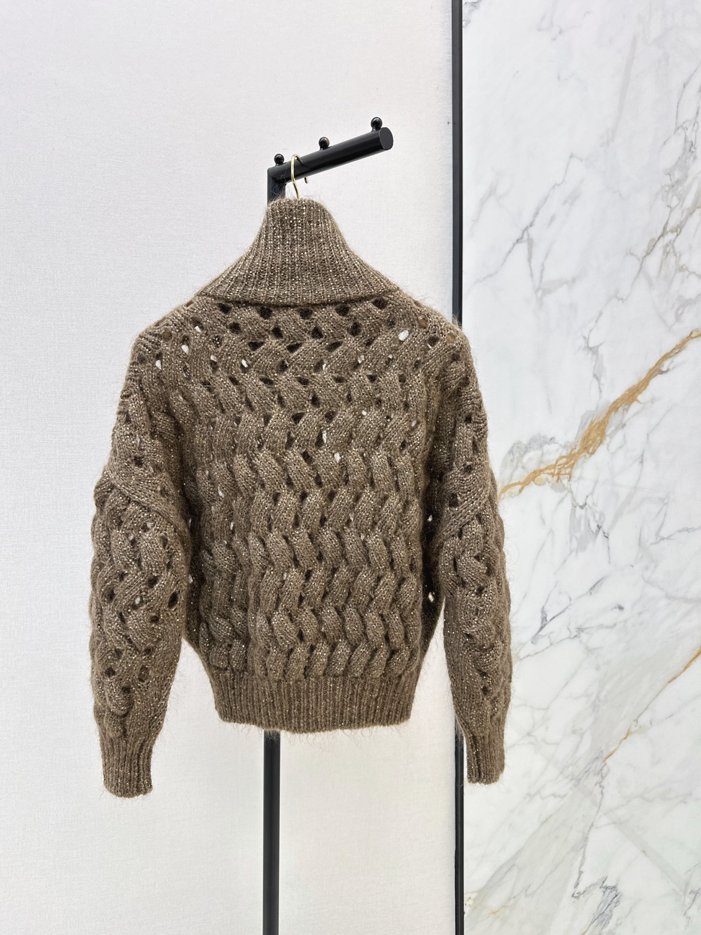 Brun 26fw zipper knit cardigan