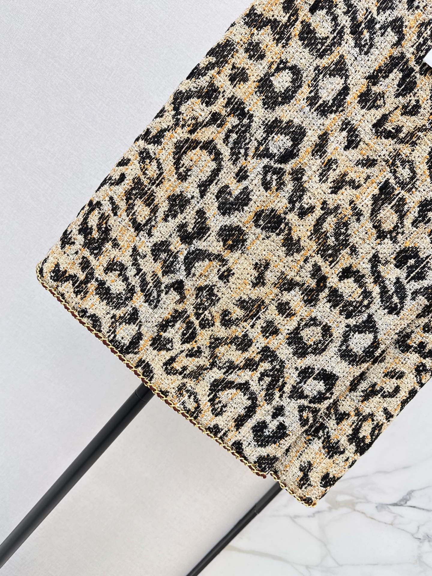 Chan 26fw leopard jacquard A-line skirt