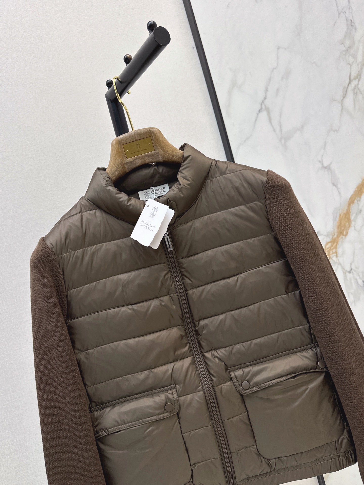 Bun 26fw knit contract down jacket