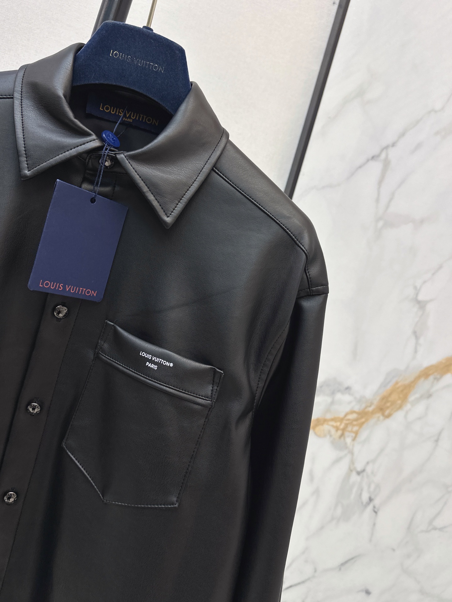 Loui 26fw pu leather shirt jacket