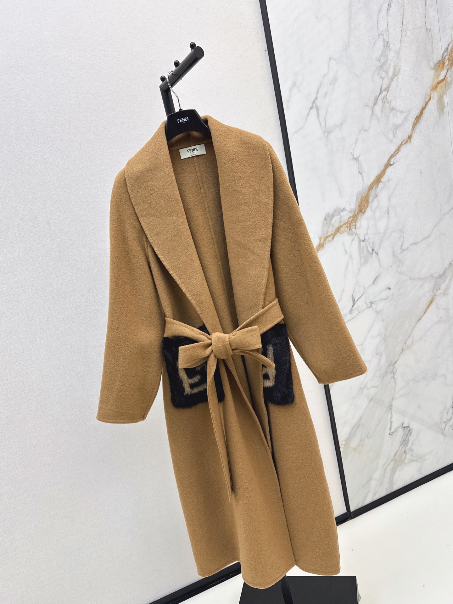 Fen 26fw wool overcoats