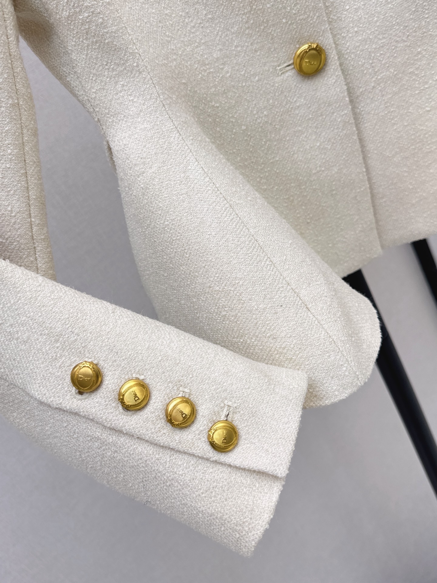 CD 26fw collarless peplum jacket