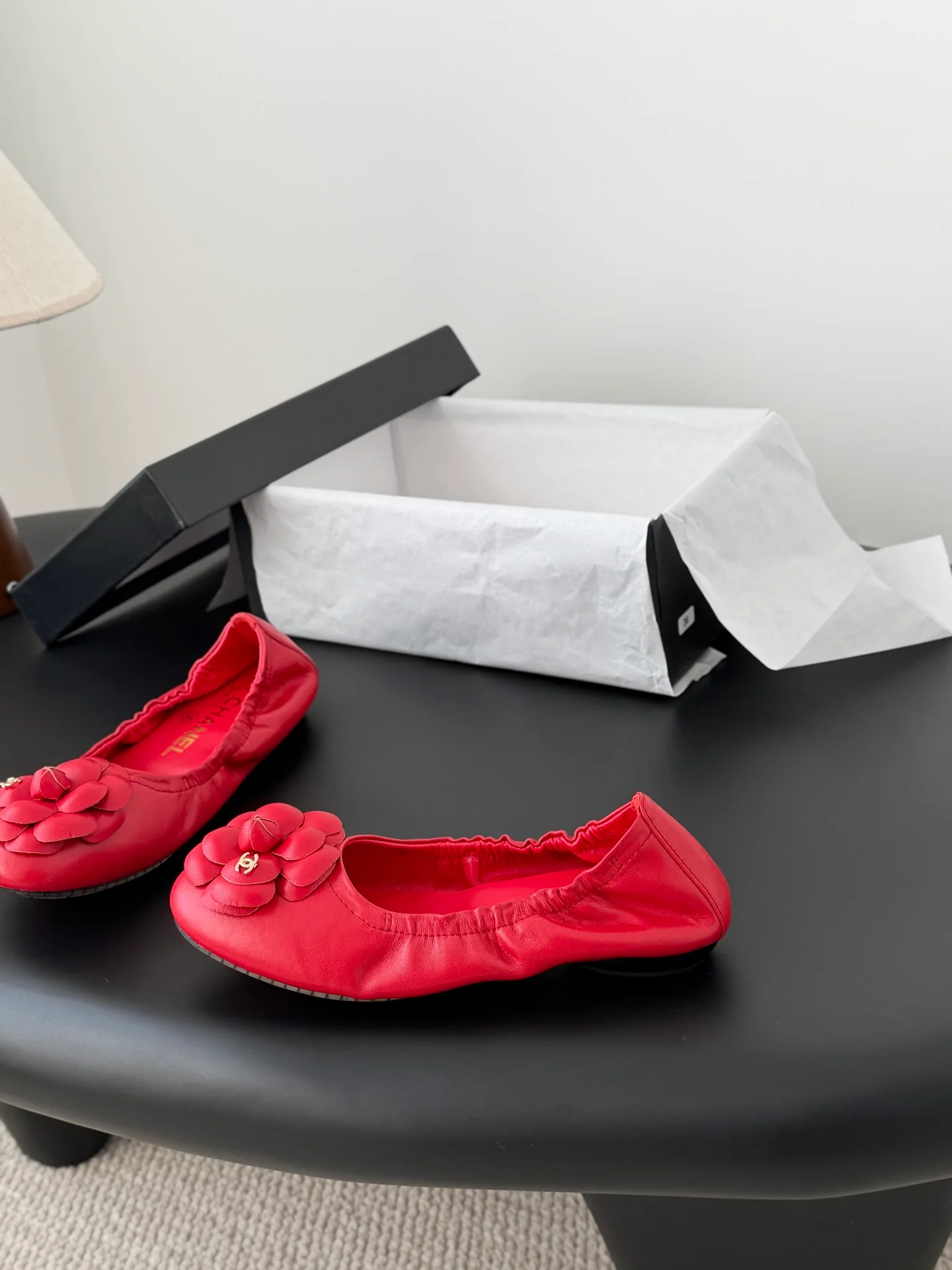 Chan 26K camellia flats