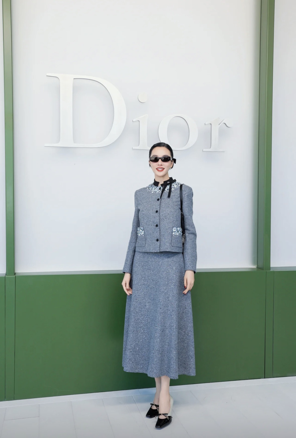 CD 26fw cropped beading tweed jacket