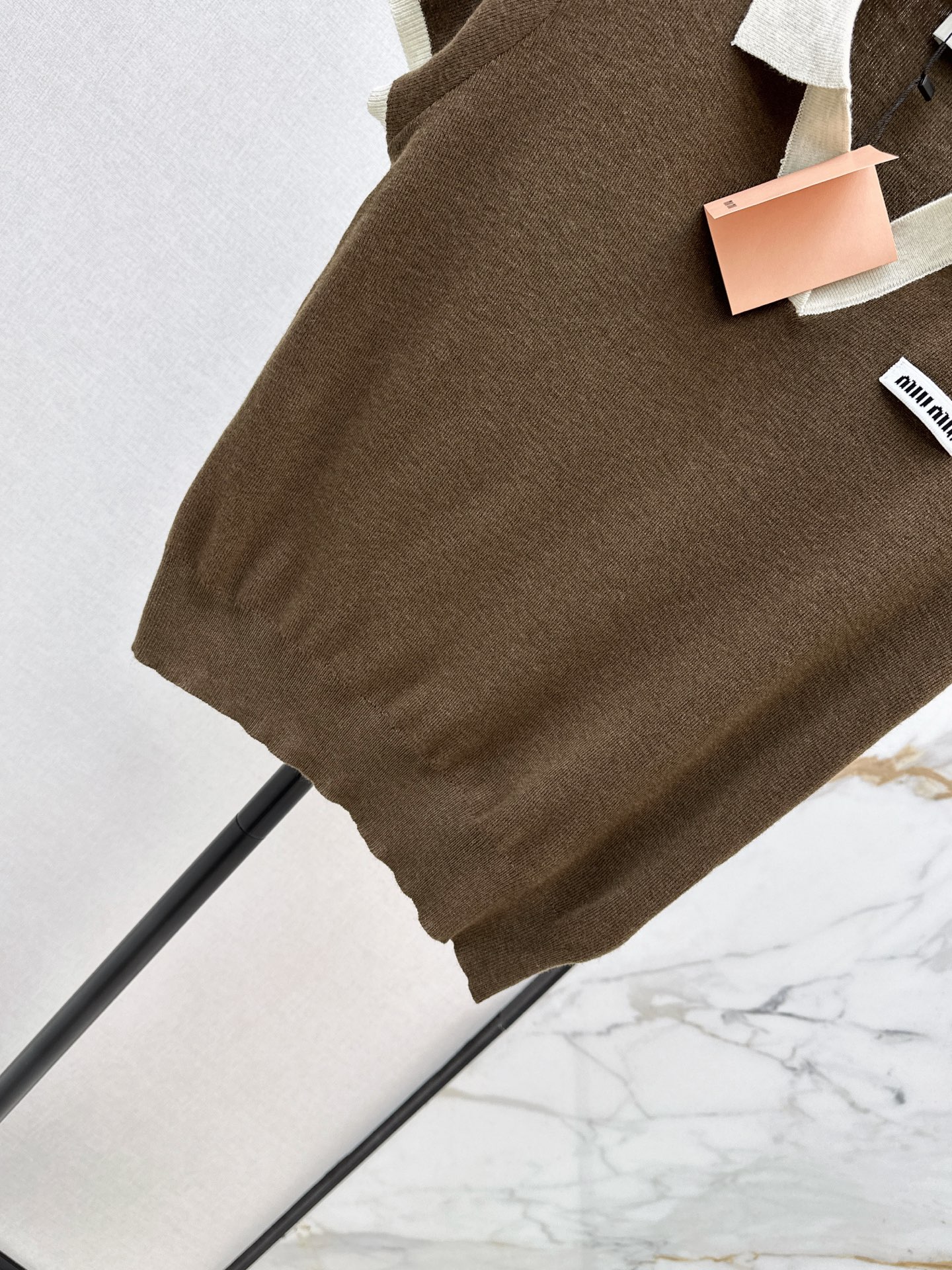 Miu 26ss polo knit top