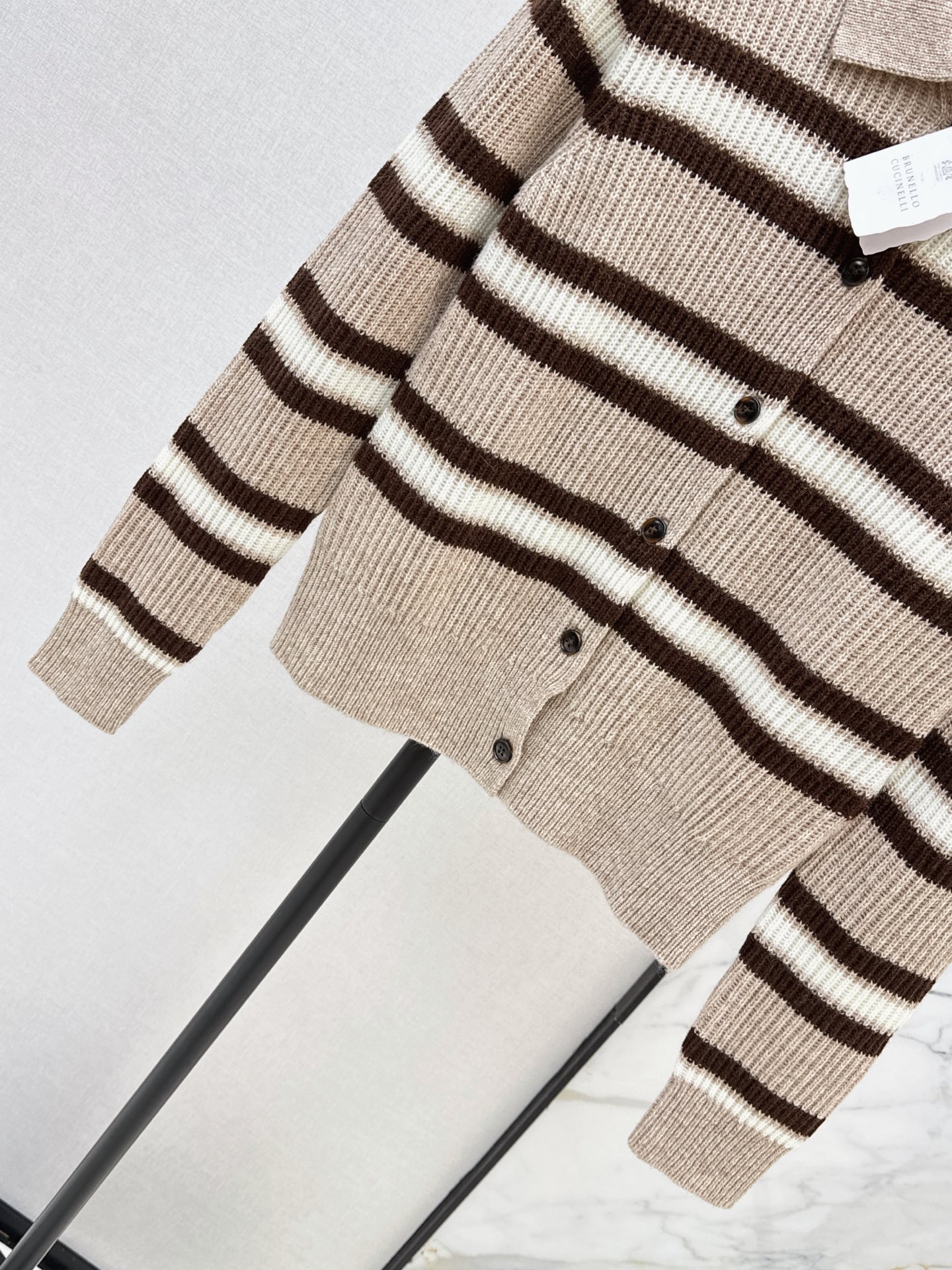 Brun 26fw stripe cardigan