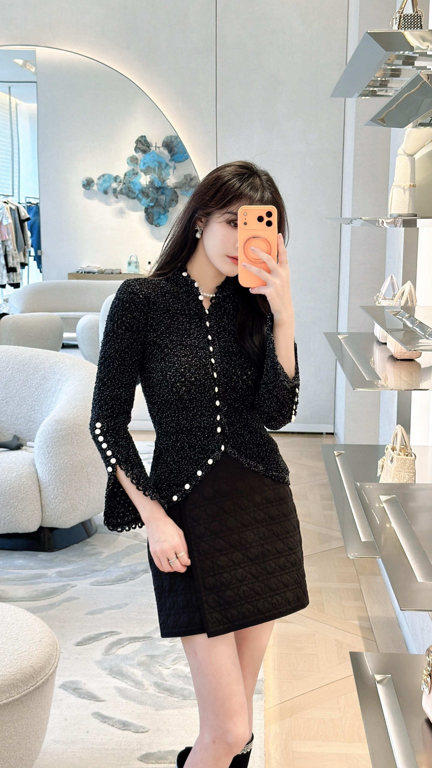 CD 26fw pearl-button jacket