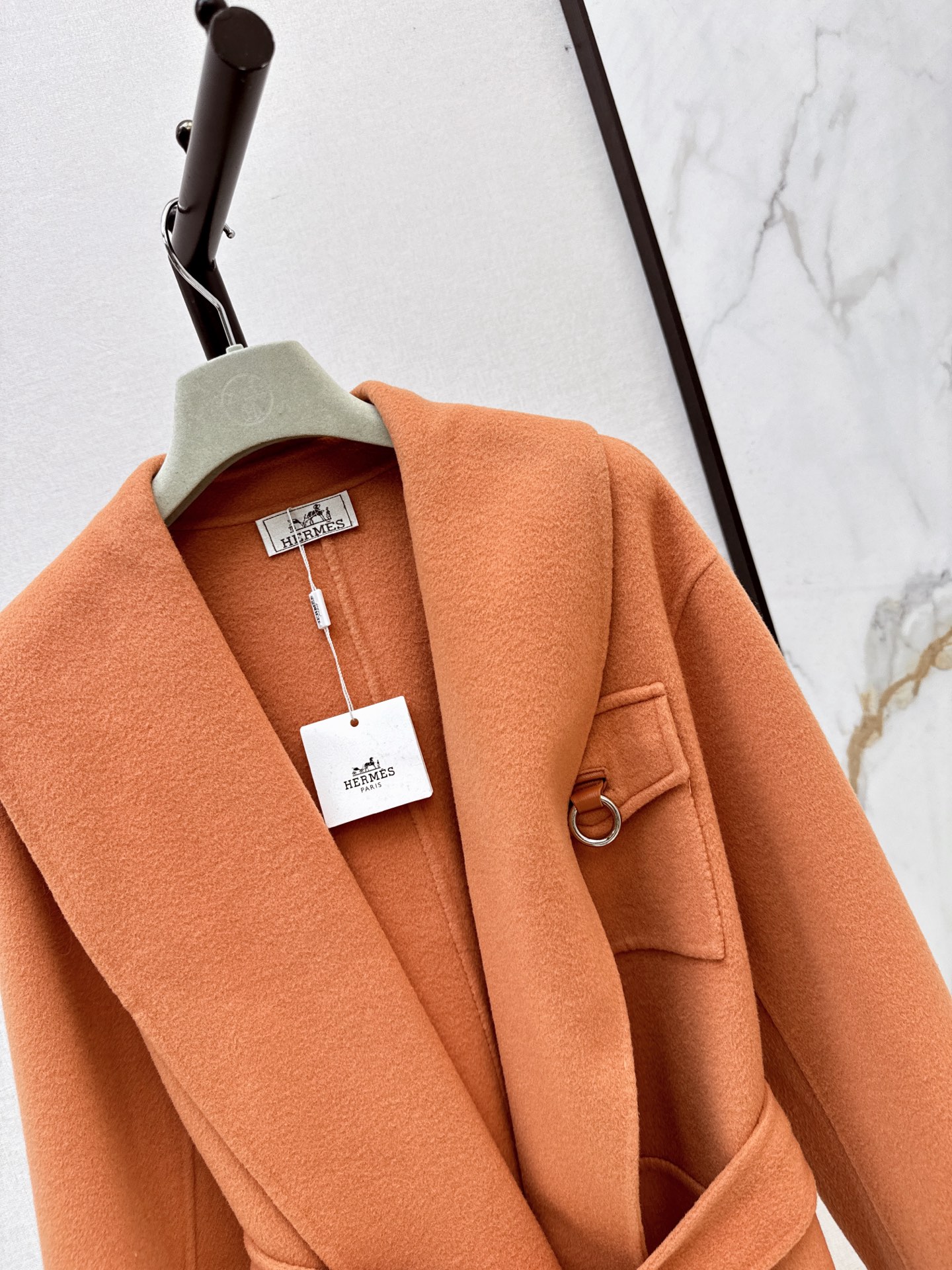 Her 26fw woolen belted overcoats