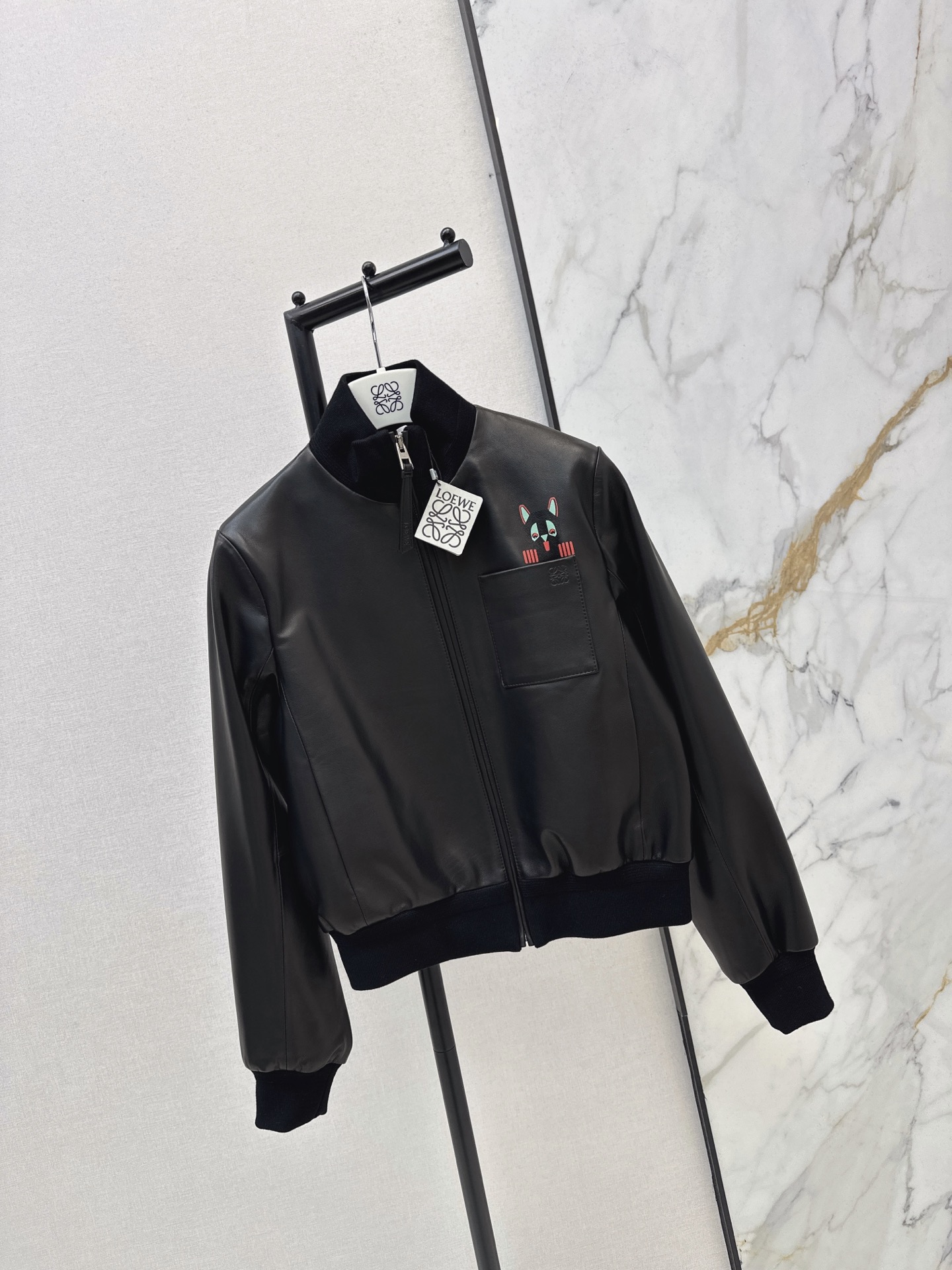 Loe 26fw leather jacket