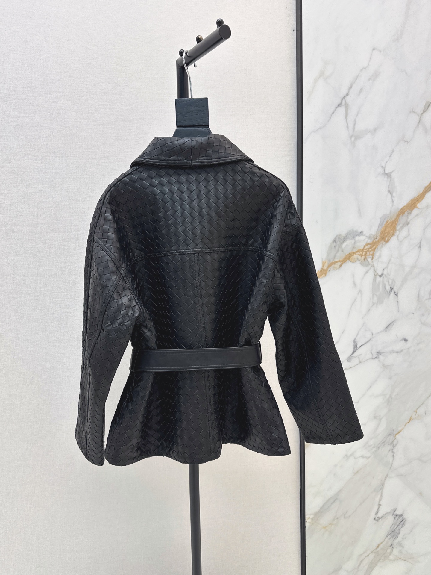 Bott 26ss leather woven jacket