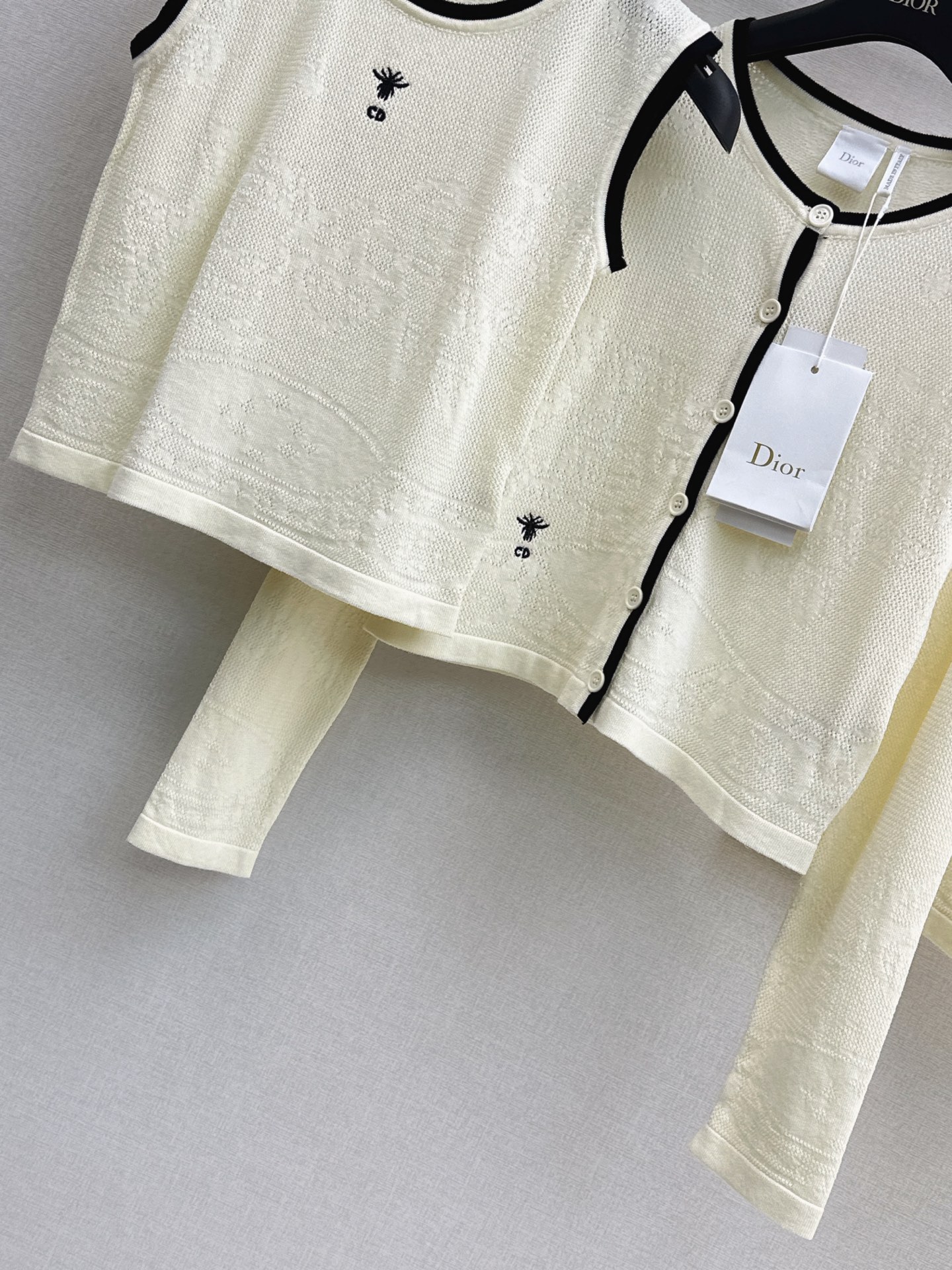 CD 26fw knit cardigan vest skirt sets