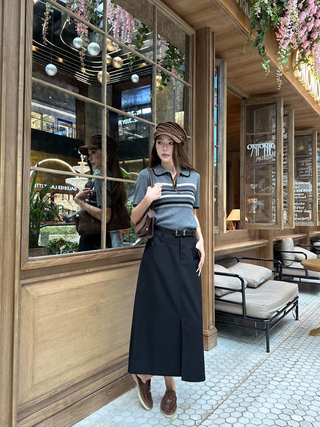 Sain 26fw belted skirt