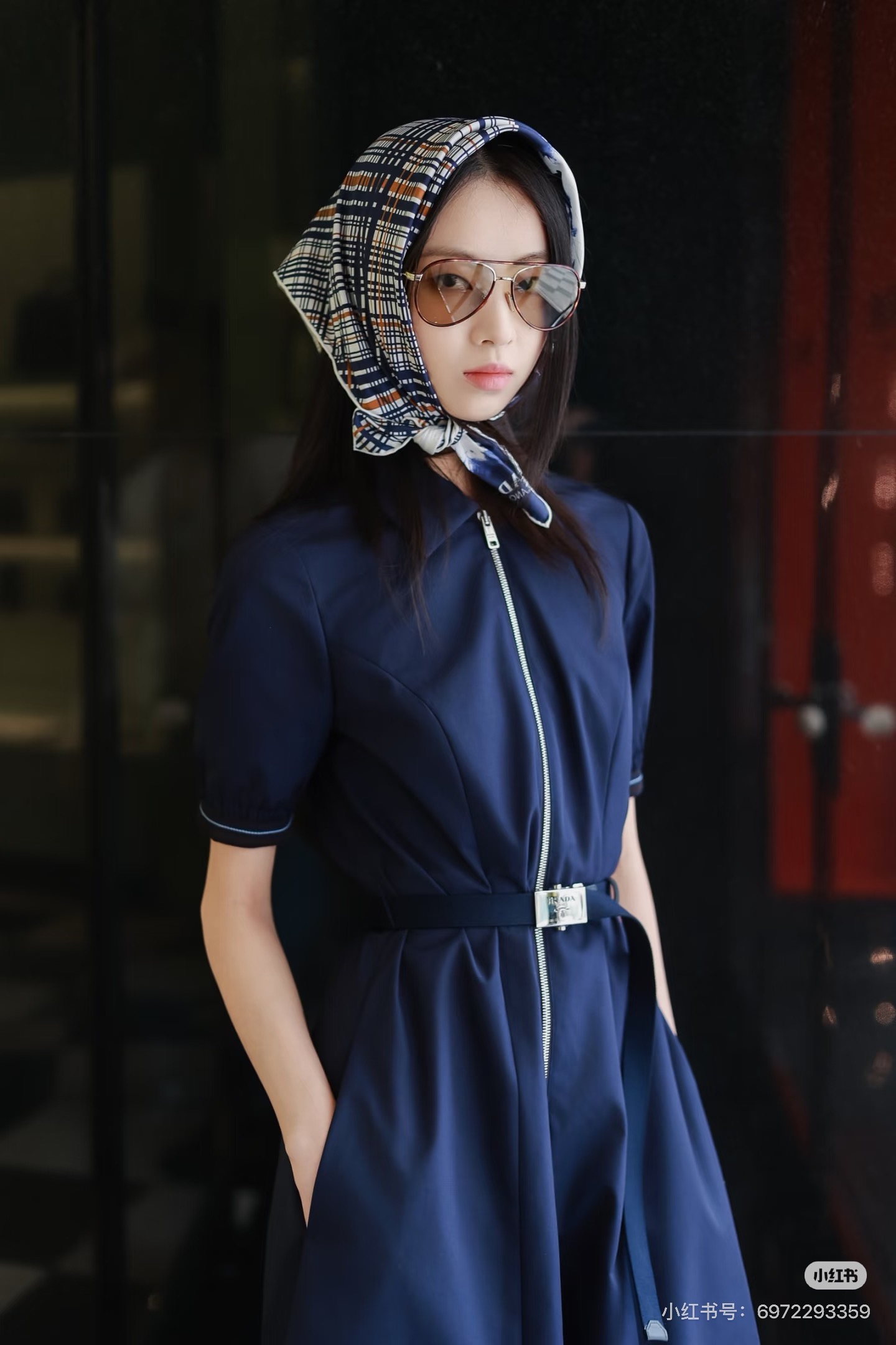 Pra 26fw belted shirt dress