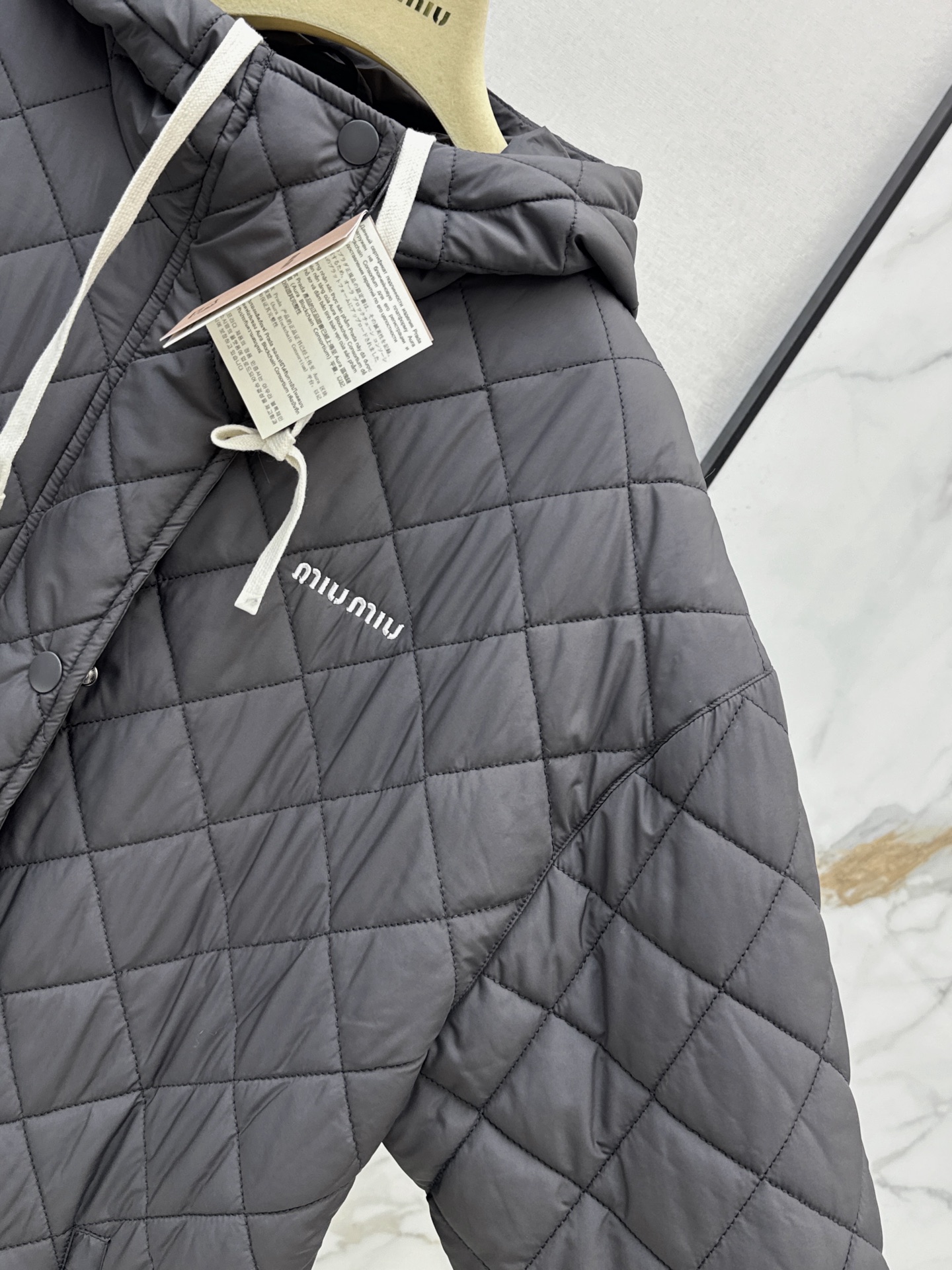 Miu 26fw hooded padded jacket