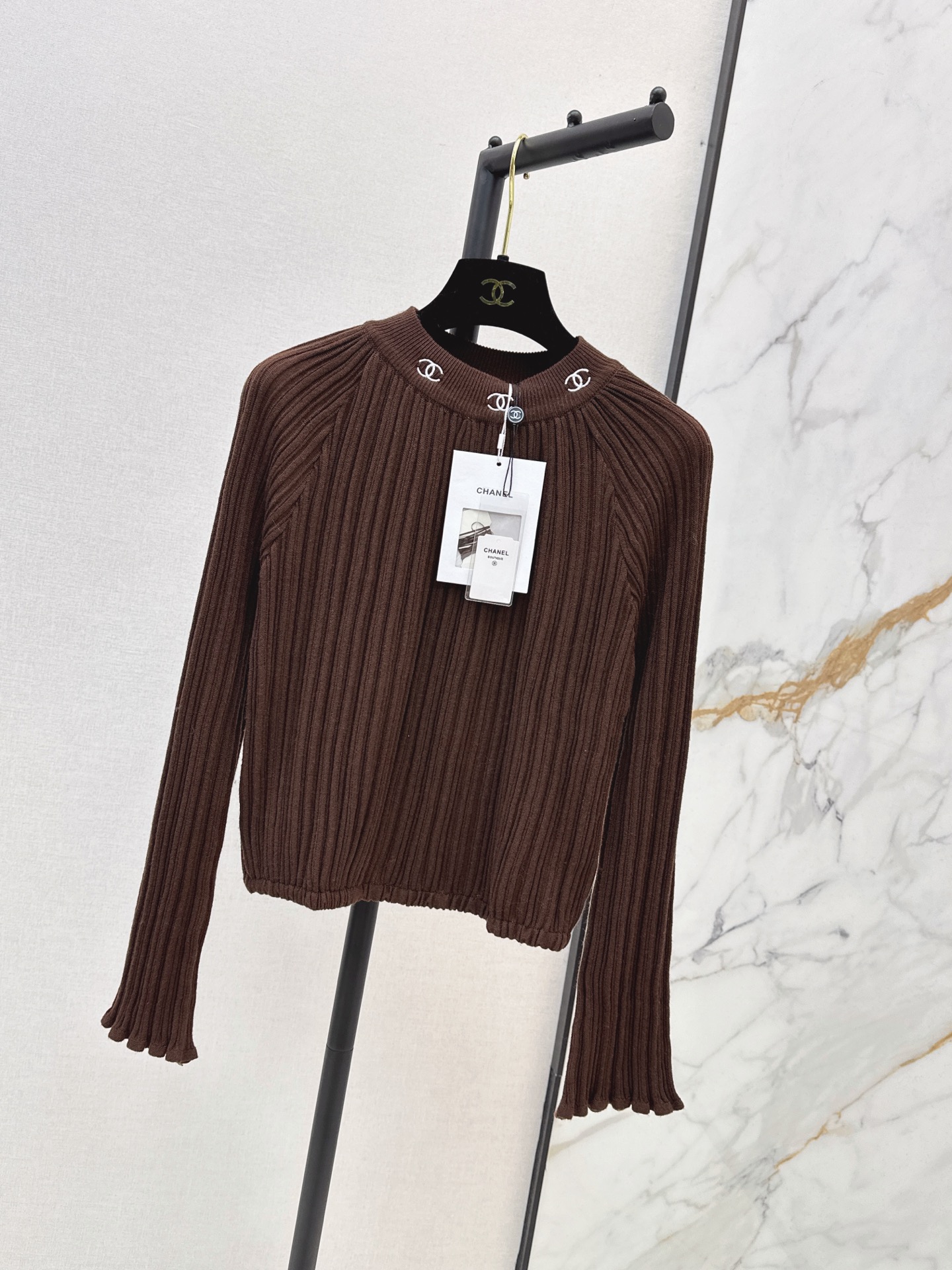 Chan 26fw ribble knit sweater