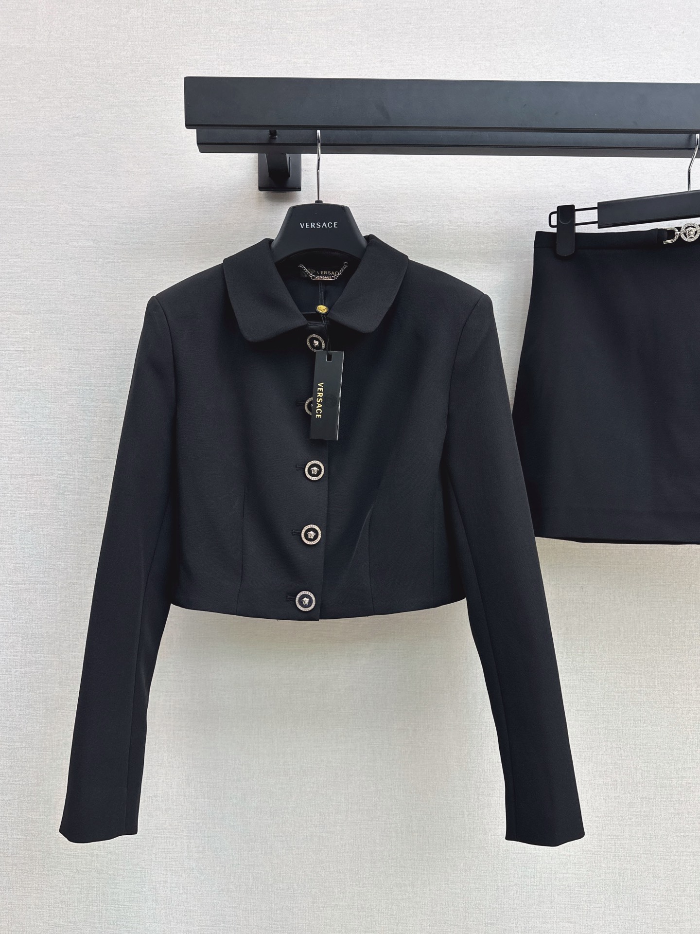 Ver 26fw cropped jacket A-line skirt sets