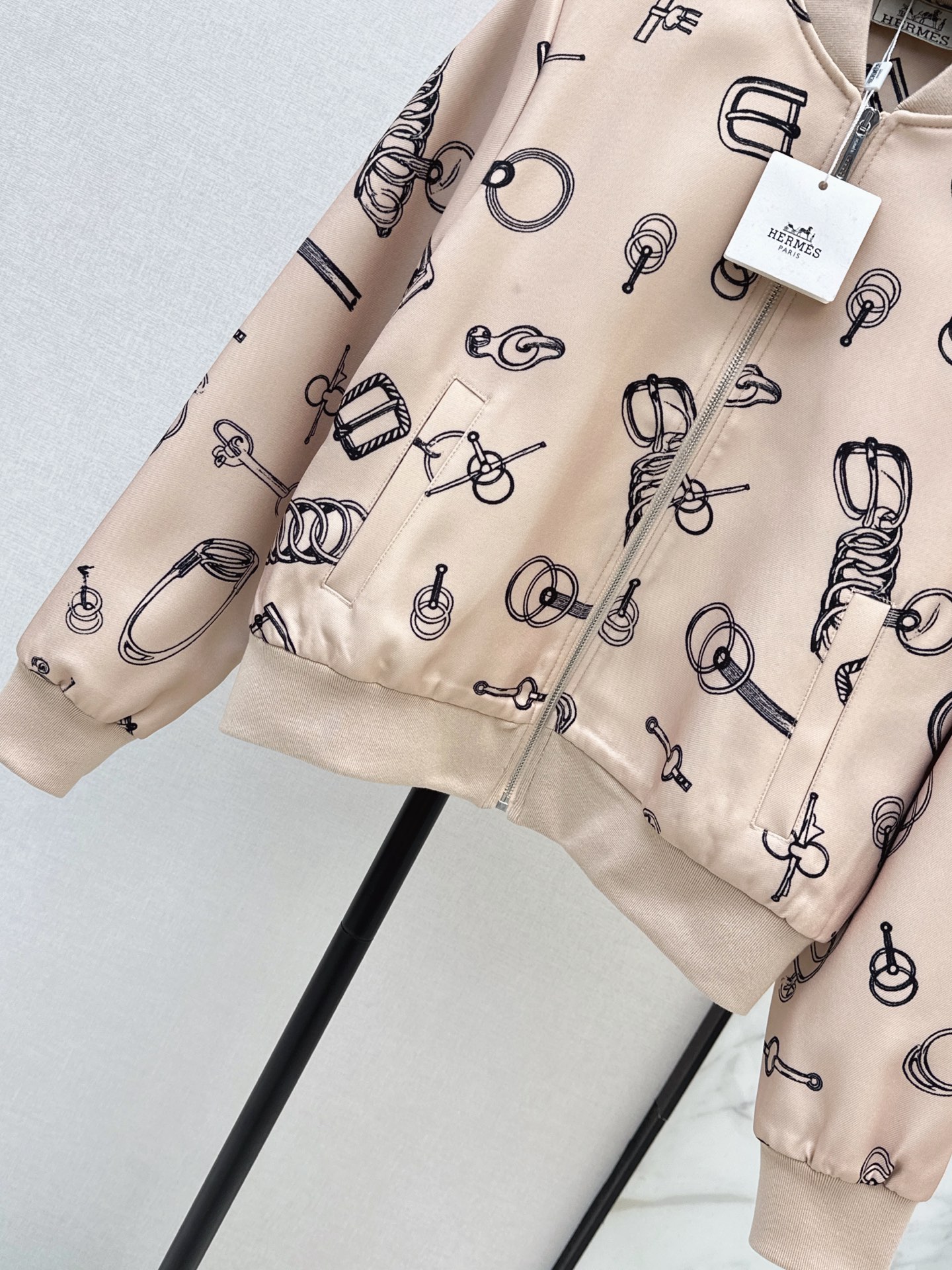 Her 26fw print zipper jacket