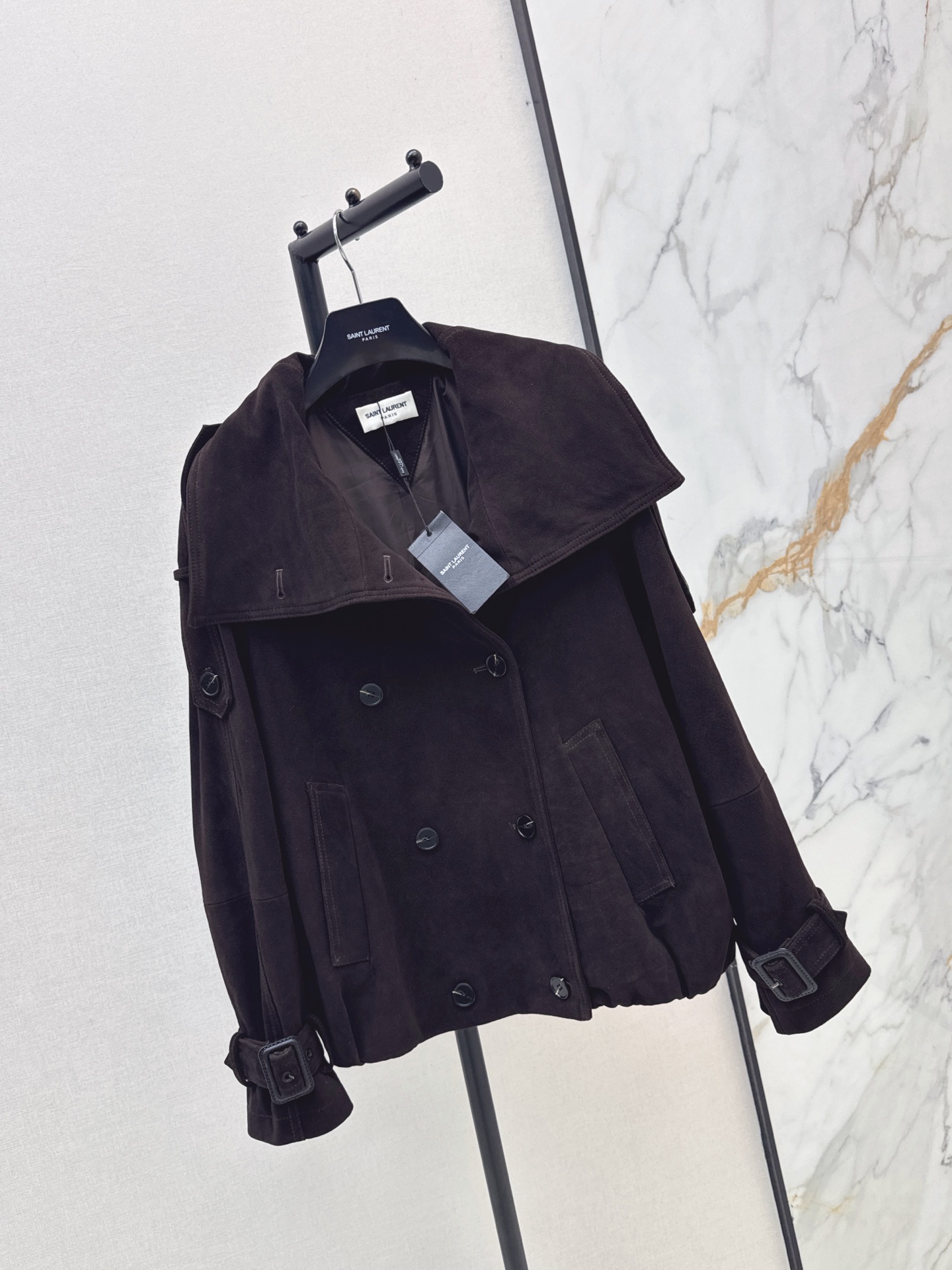 Sain 26fw suede fleece leather jacket