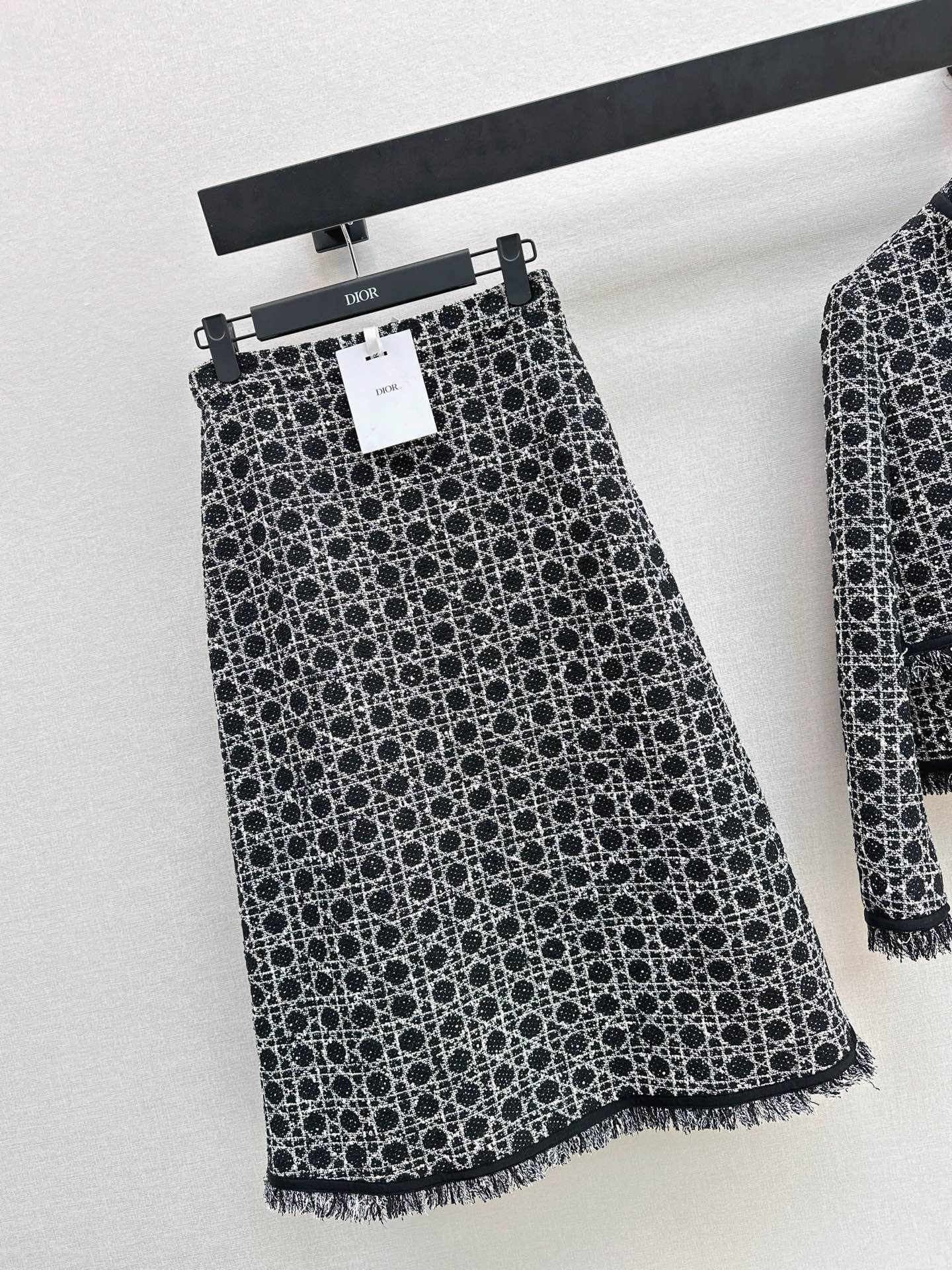 CD 26fw check woven skirt
