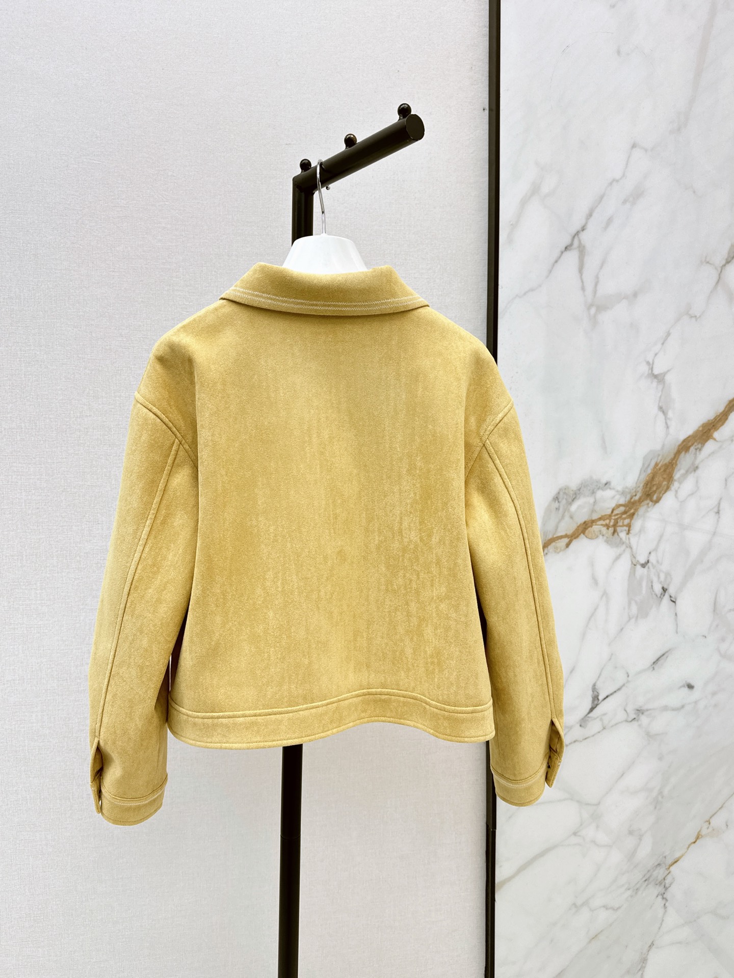 Loe 26fw suede-fleece jacket