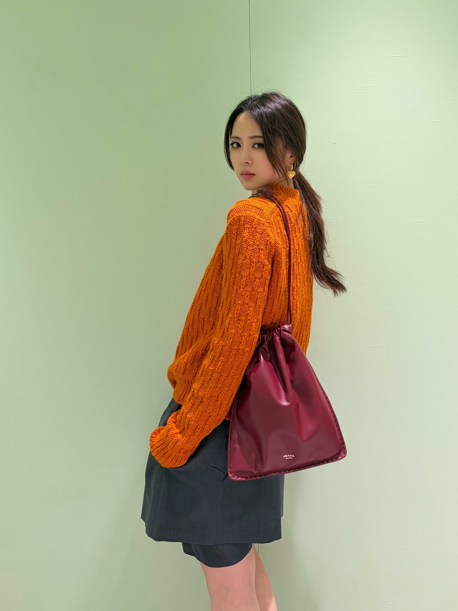 Pra 26fw zipper knit jacket