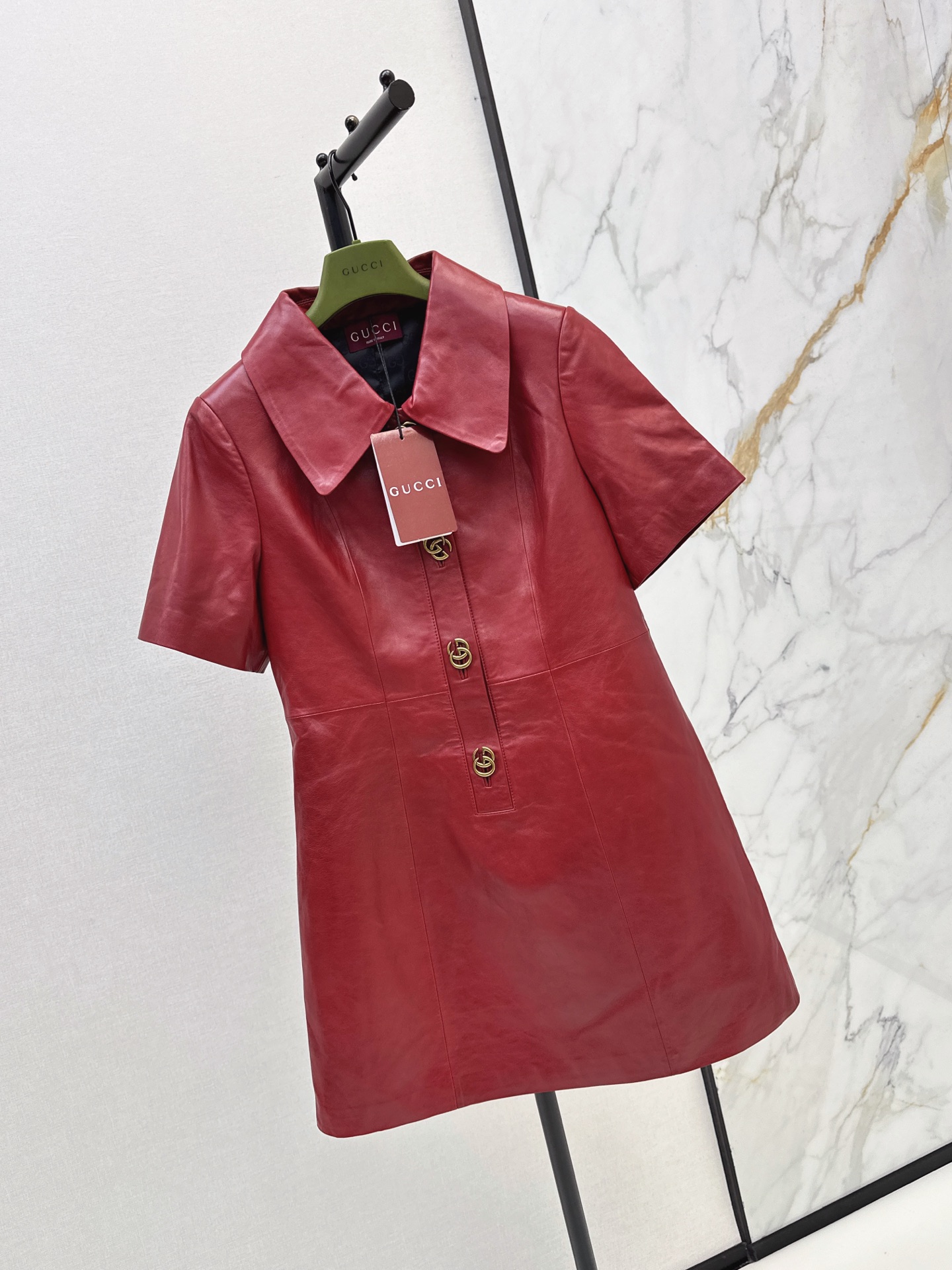 Guc 26fww leather dress
