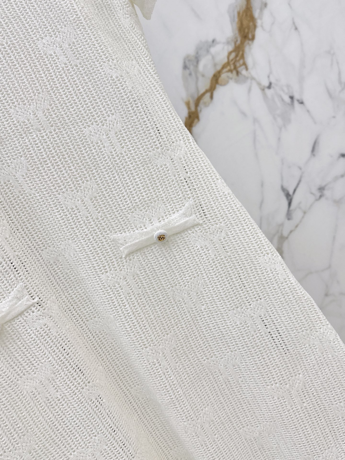 Chan 26ss jacquard knit dress