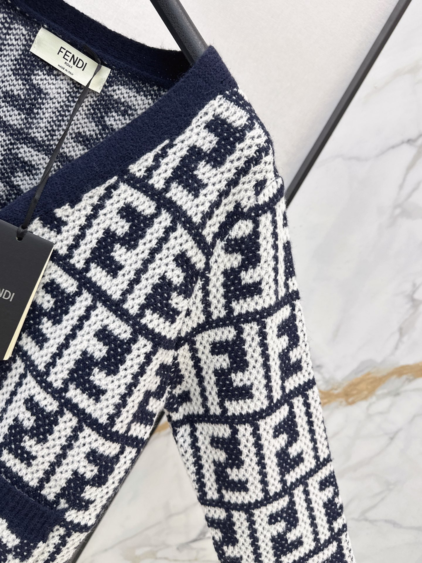 Fen 26fw jacquard cardigan