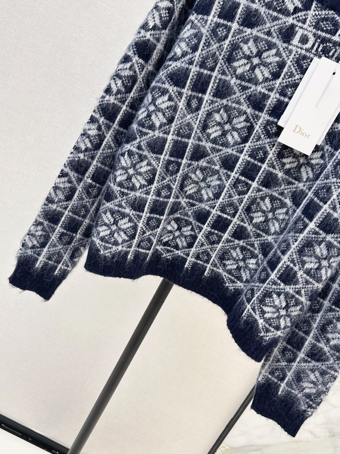 CD 26fw check jacuard sweater