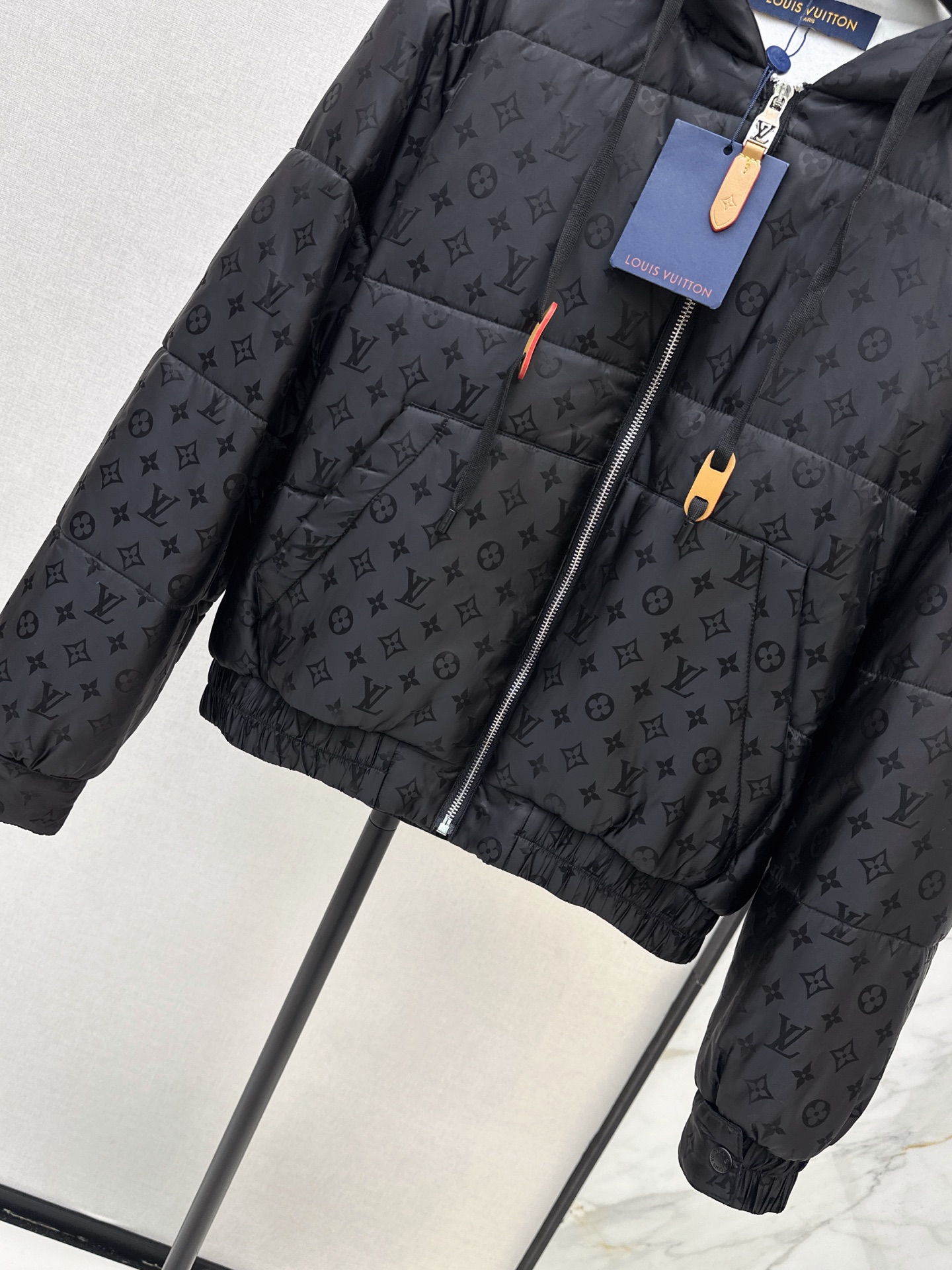 Loui 26fw jacquard hooded padded jacket