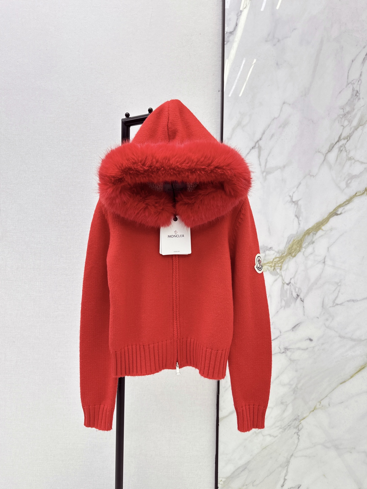 Monc 26fw hooded knit jacket