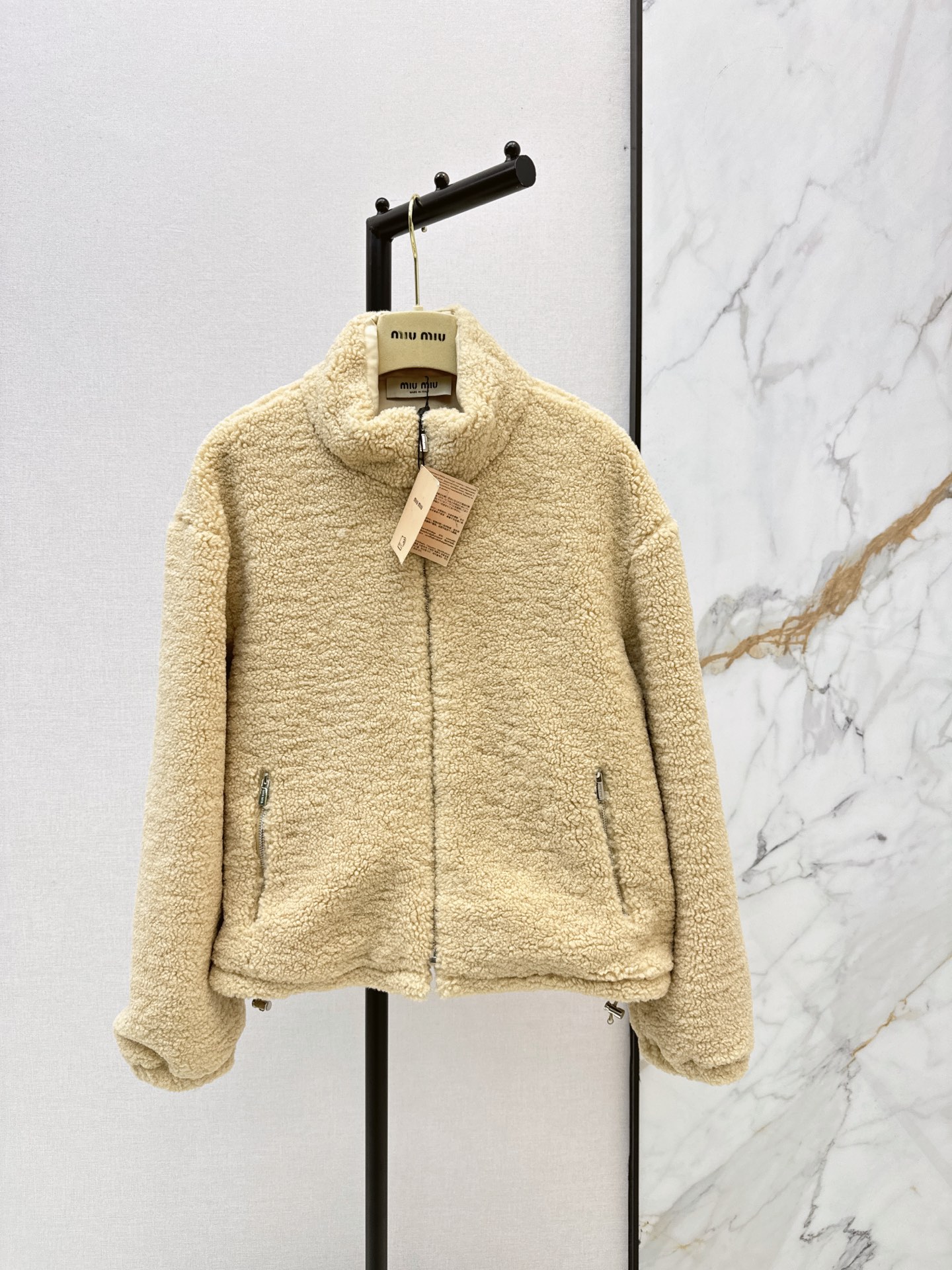 Miu 26fw faux shearling jacket