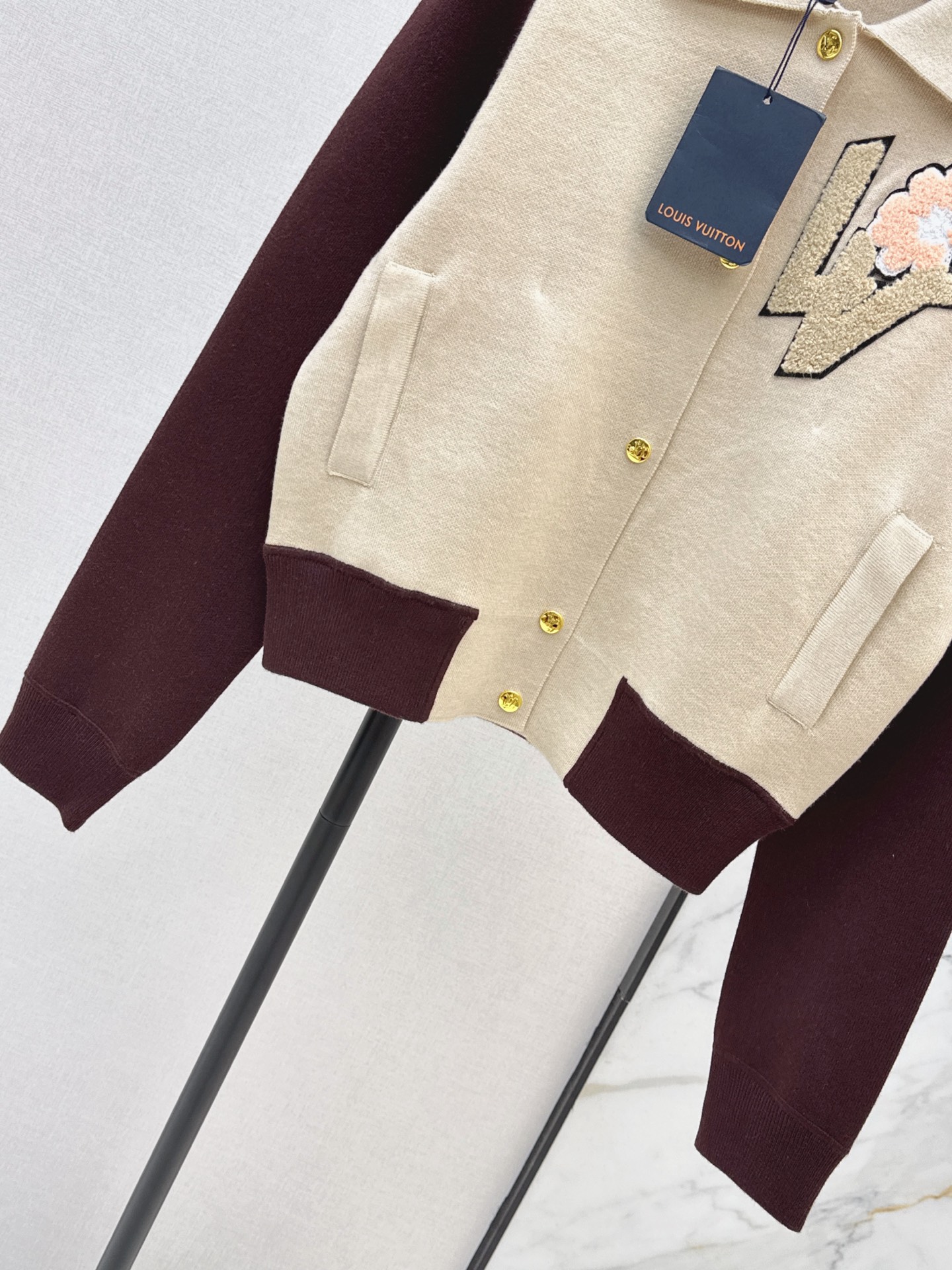 Loui 26fw contract knit bomber jacket