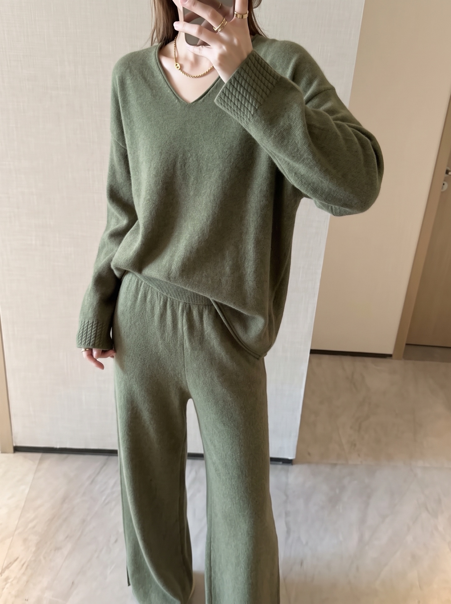 Row 26fw wool sweater pants sets