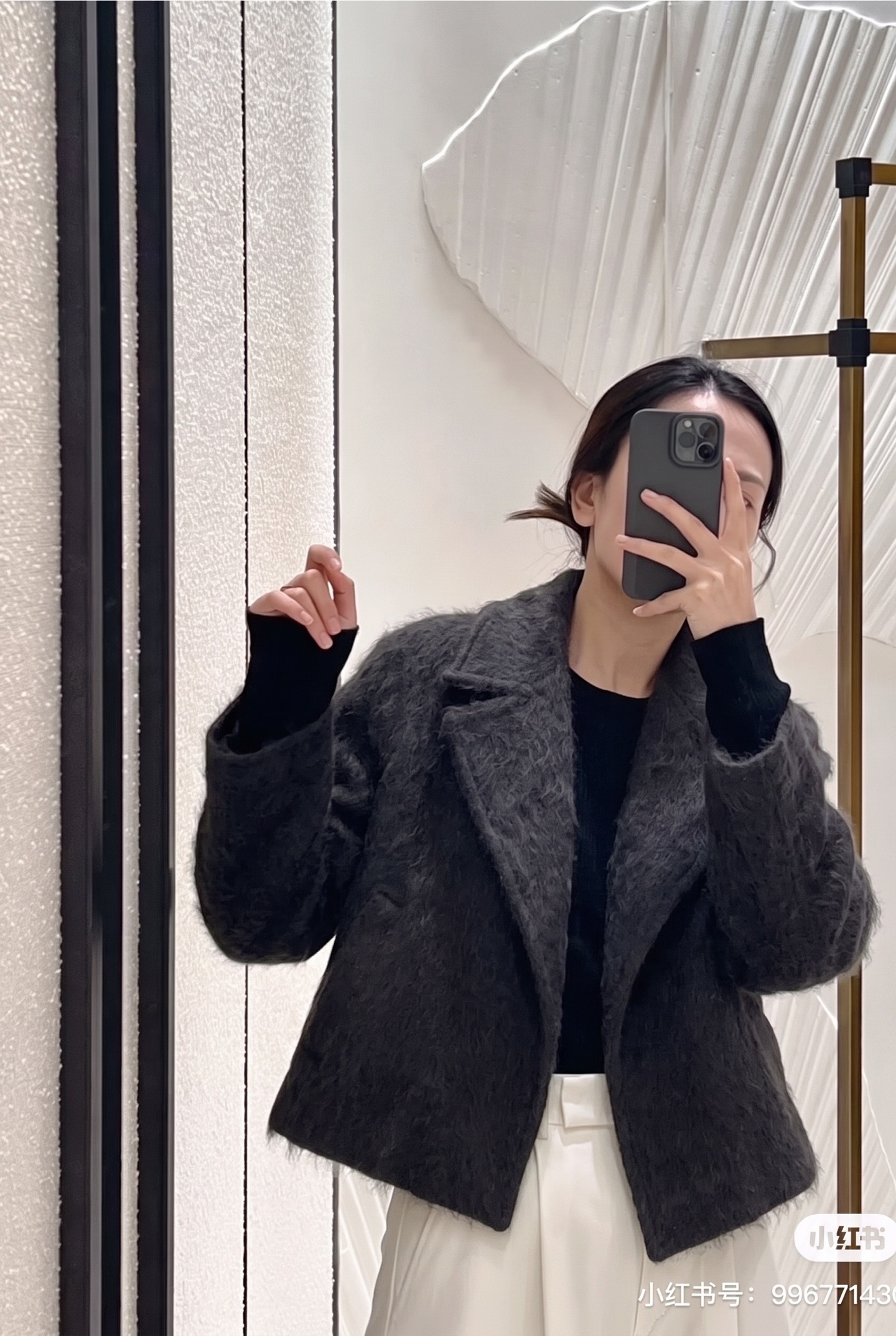Max 26fw cropped woolen jacket