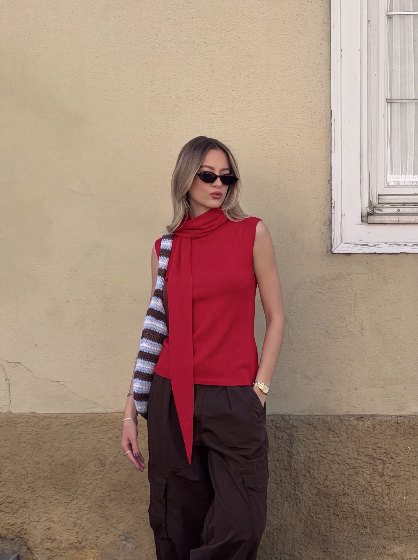 Row 26fw sleeveless knit vest