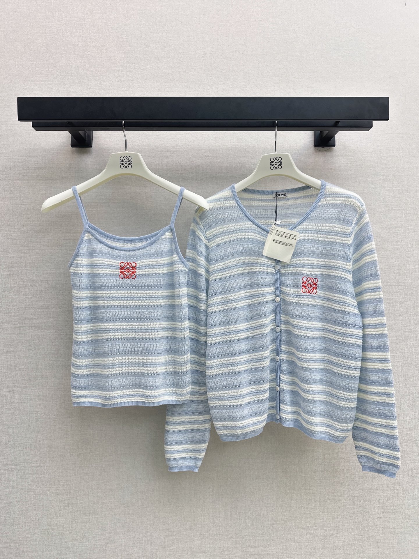 Loe 26fw knit vest cardigan sets