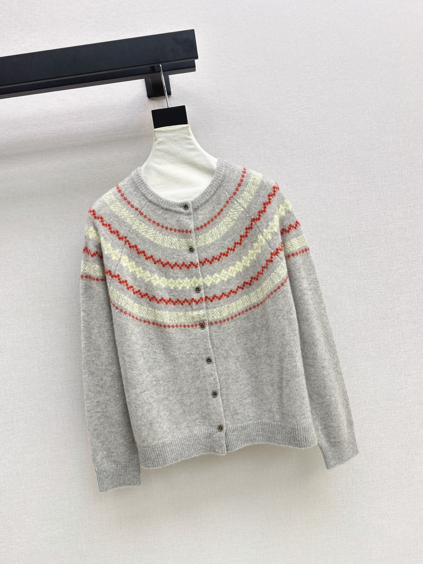 Max 26fw fair isle knit cardigan