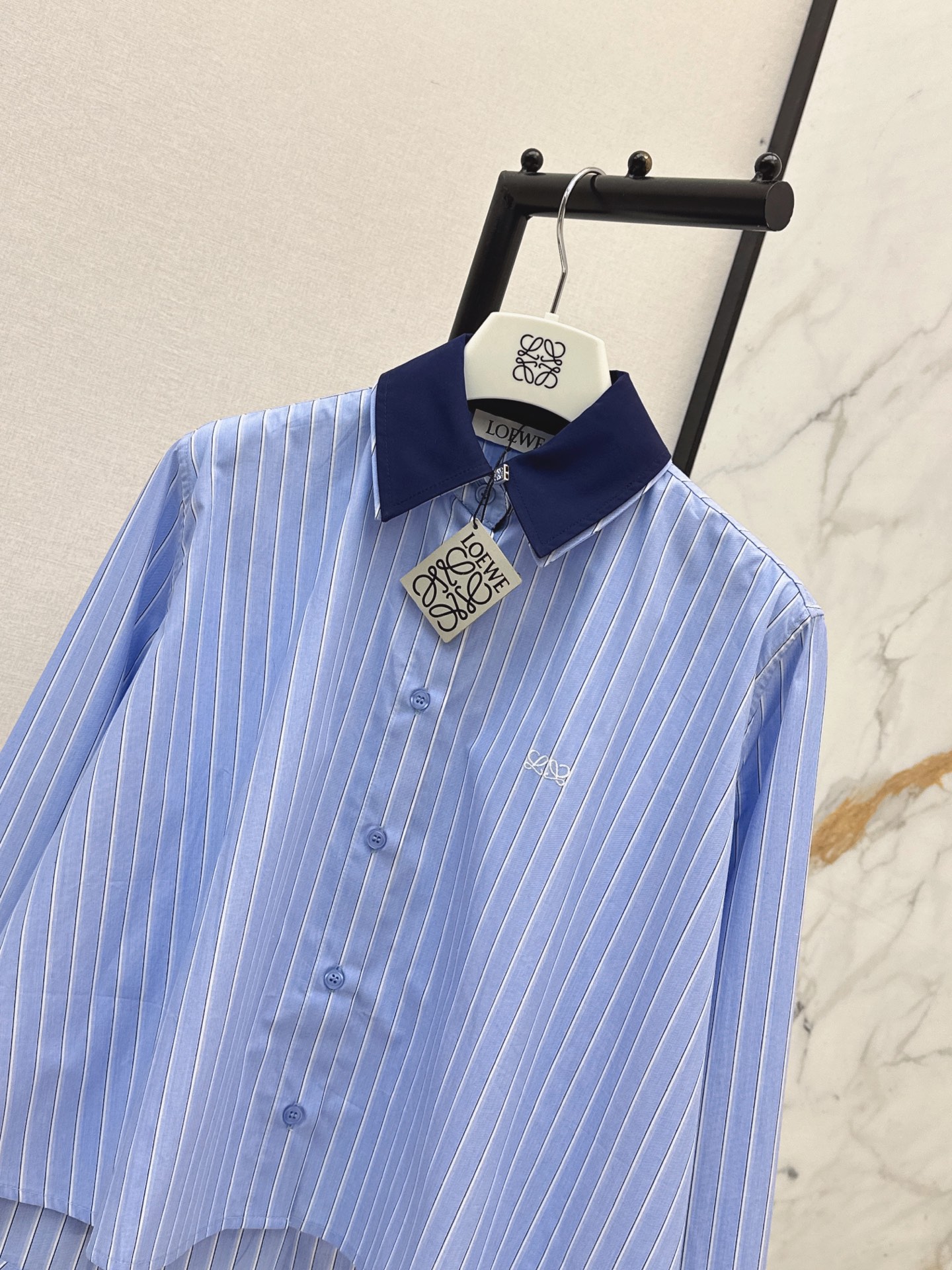 Loe 26fw contract collar shirt