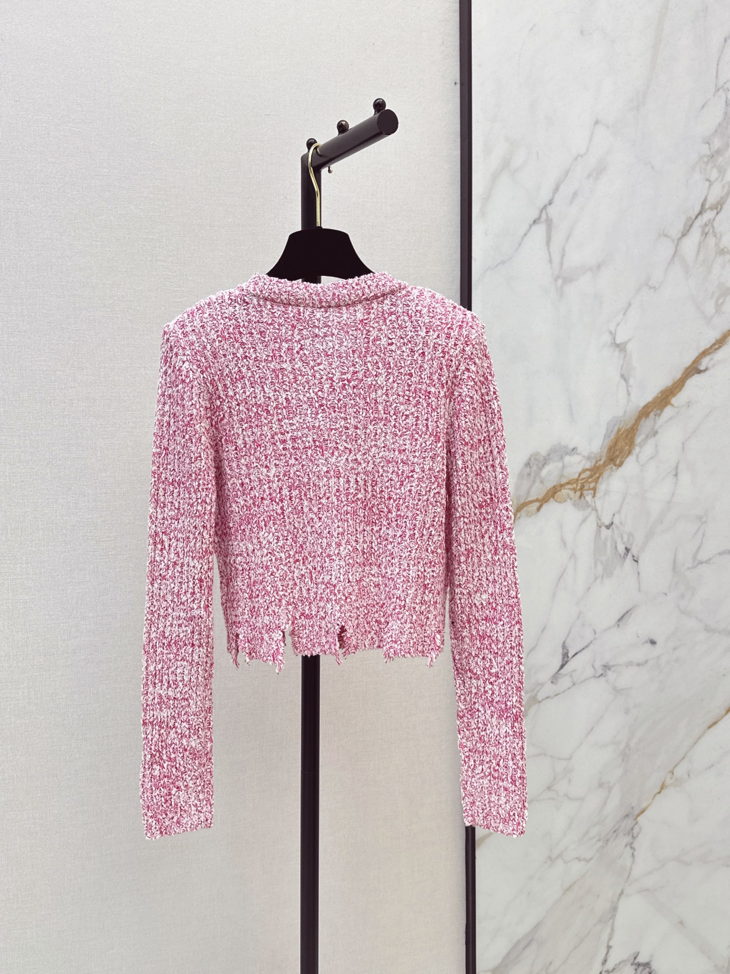 Chan 26fw cropped knit cardigan