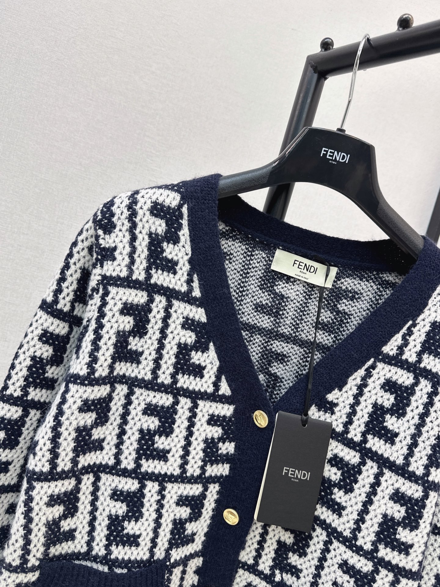 Fen 26fw jacquard cardigan