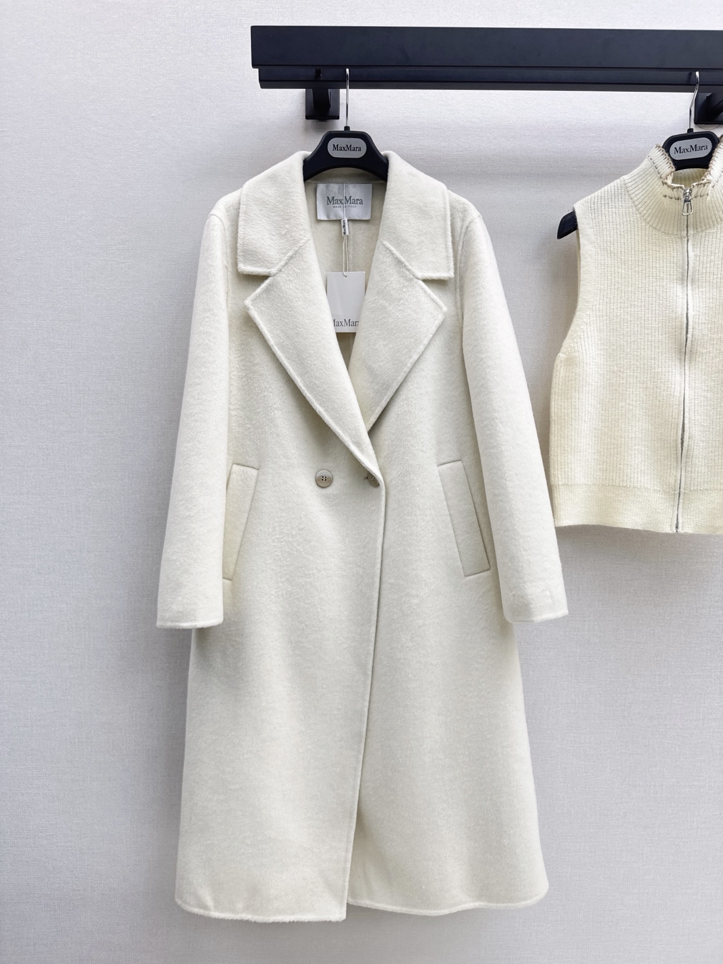 Max 26fw knit vest overcoats sets