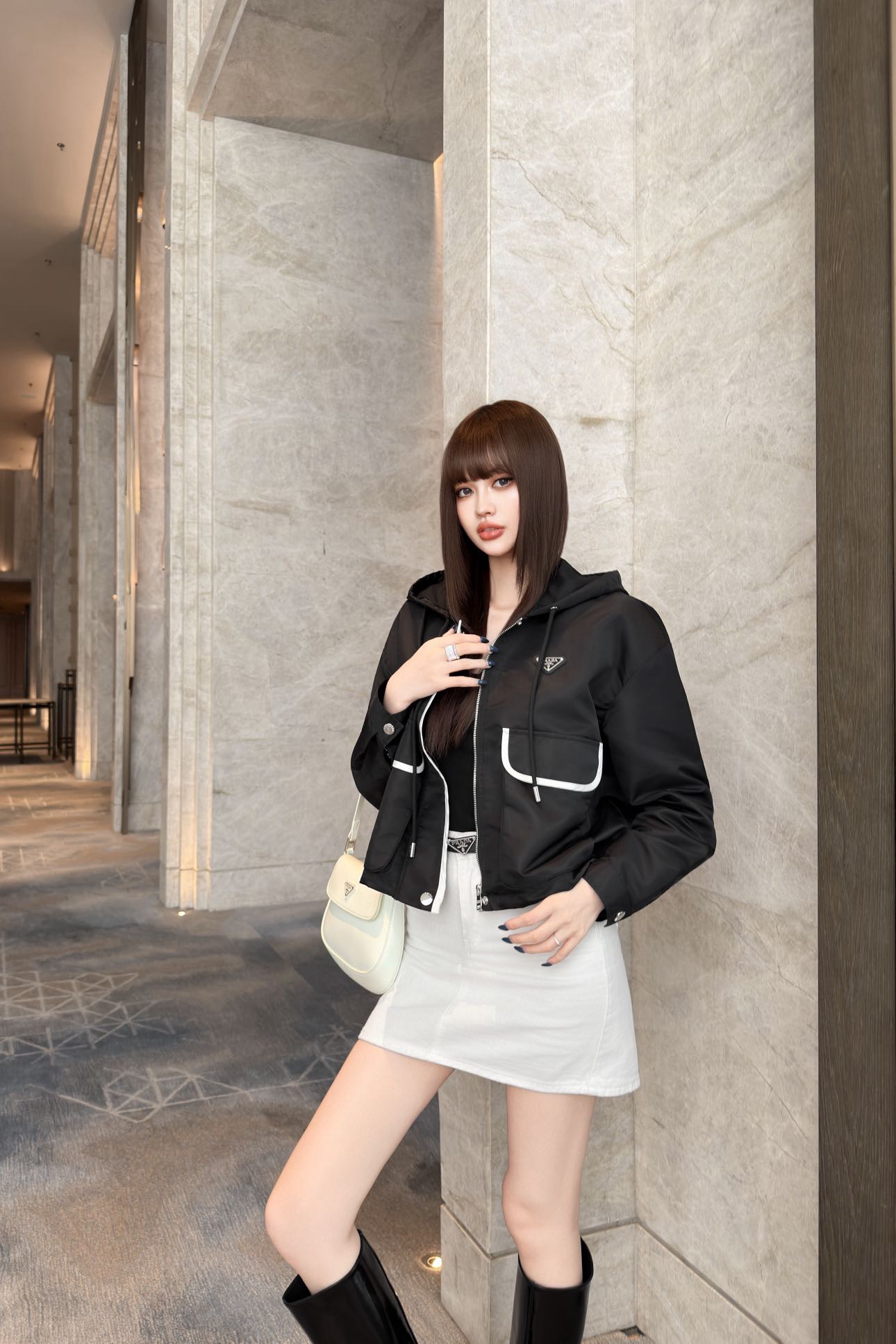 Pra 26fw hooded jacket