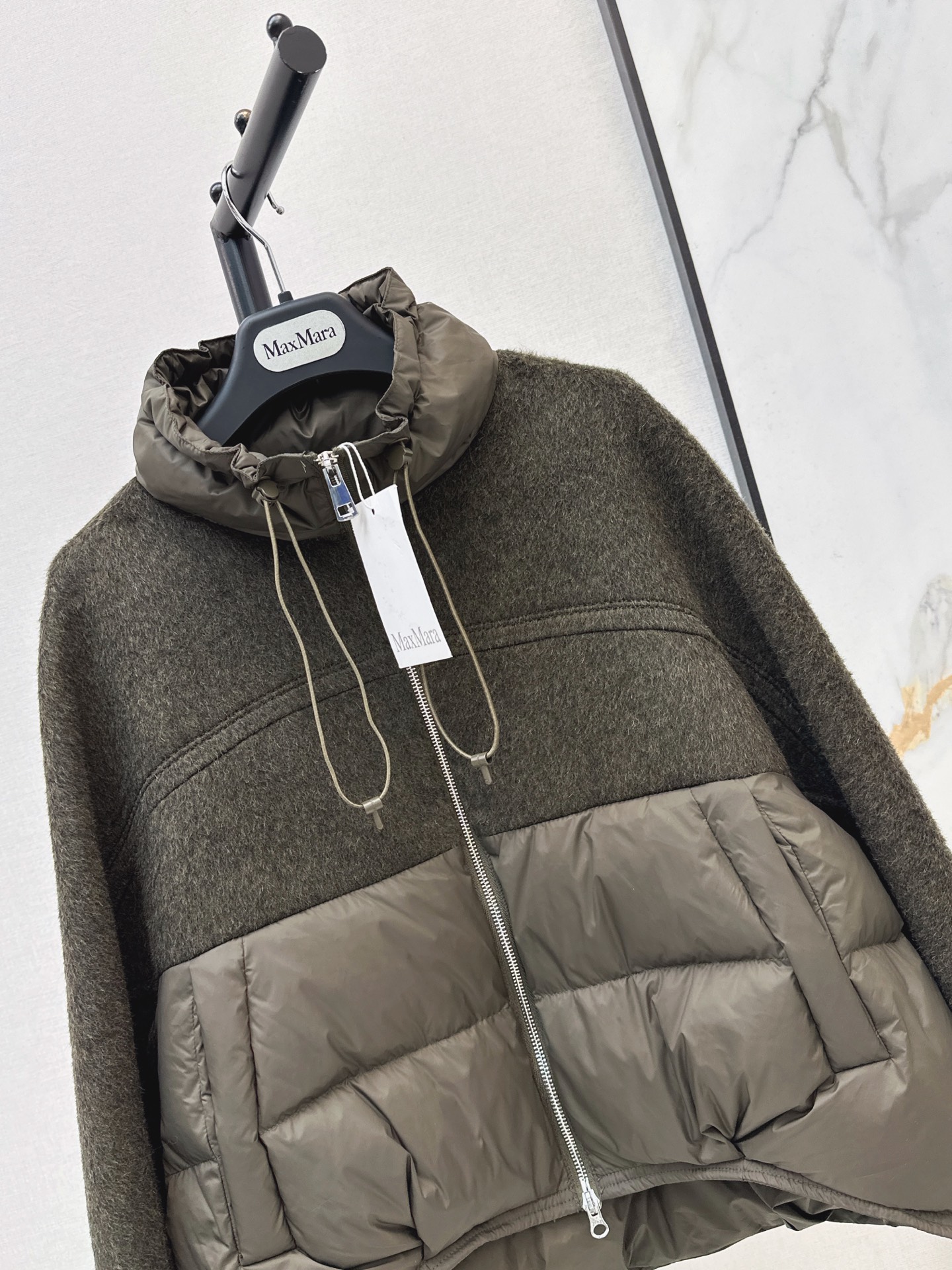 Max 26fw wool contract down jacket