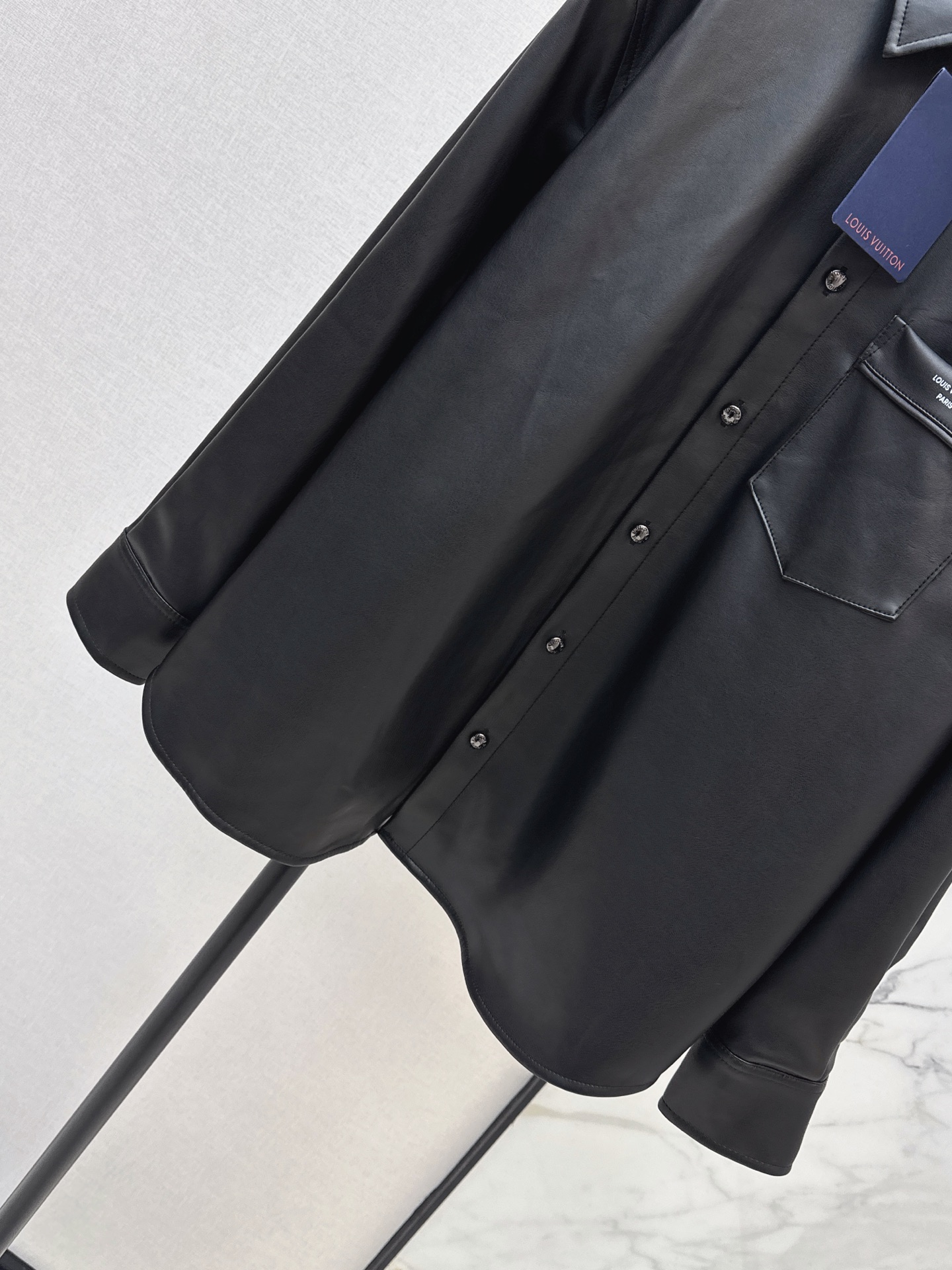 Loui 26fw pu leather shirt jacket